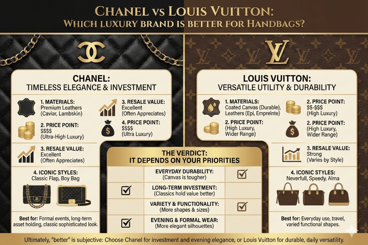 Chanel vs Louis Vuitton: Which Luxury Brand Is Better for Handbags?