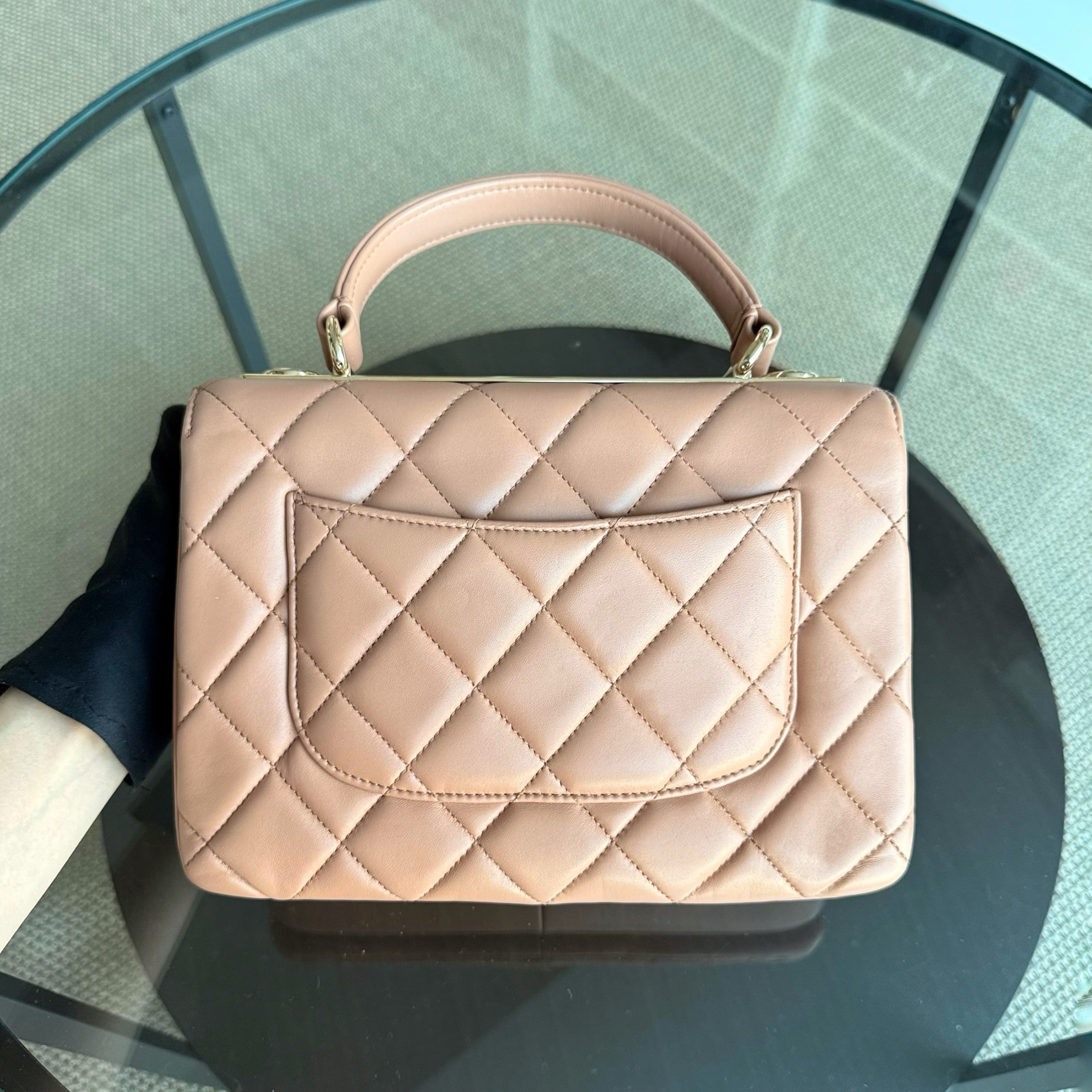 Chanel Trendy CC Small - Cannage Lambskin Blush Gold Hardware Series 23