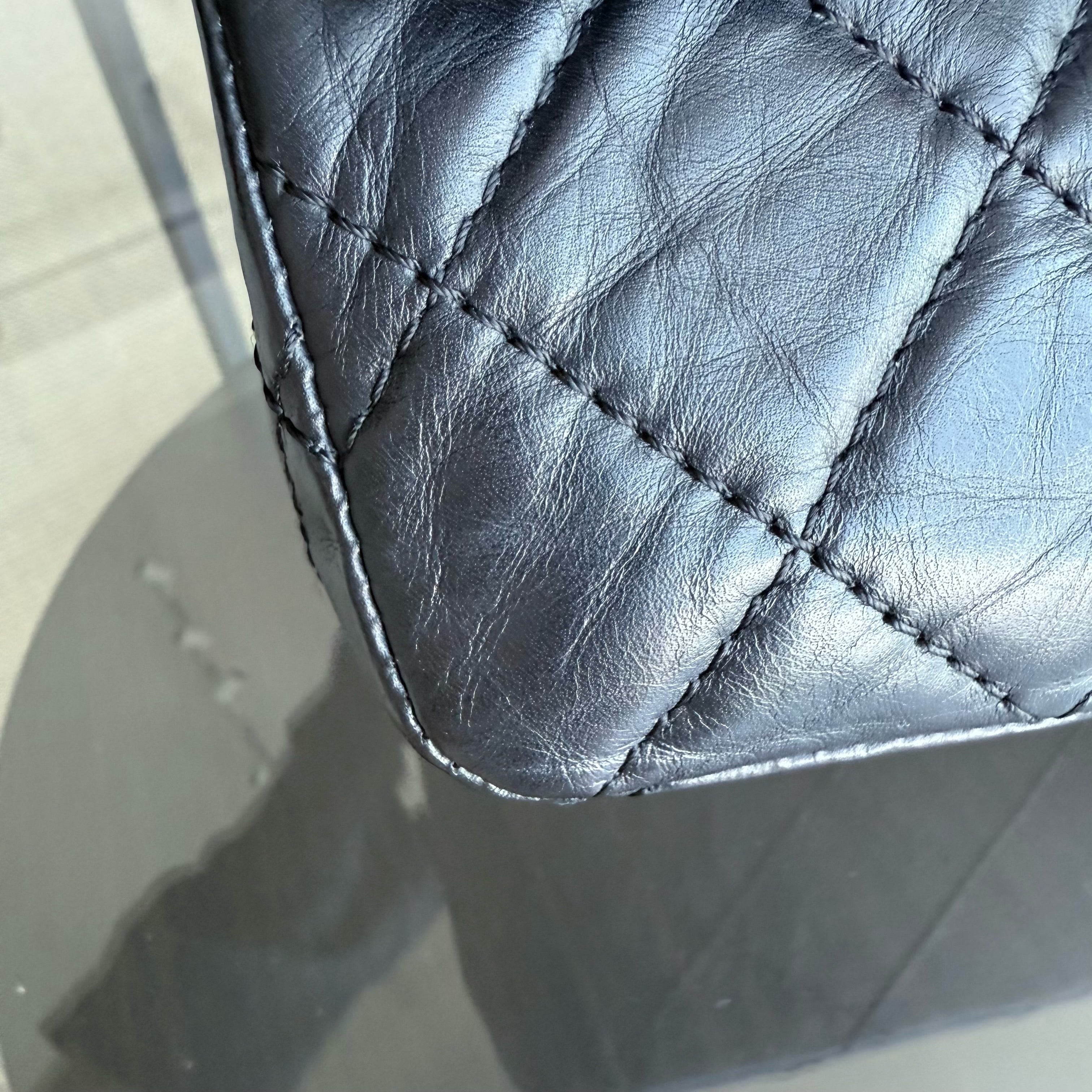 Chanel 2.55 Reissue 227 - Quilted Aged Calfskin Black Gold Hardware Series 17