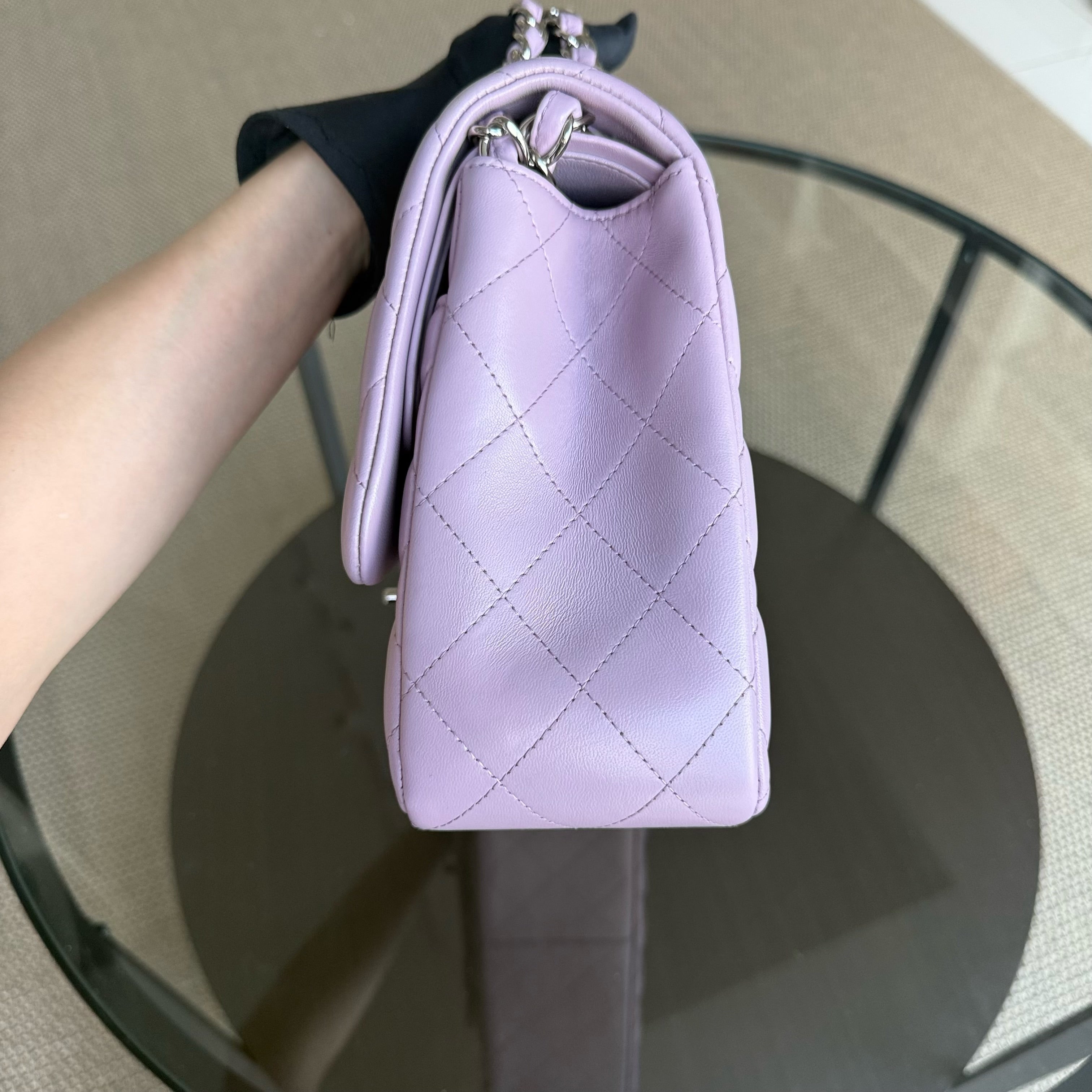 Chanel Classic Flap Jumbo - Double Flap 30CM Quilted Lambskin Light Violet Hardware Series 16