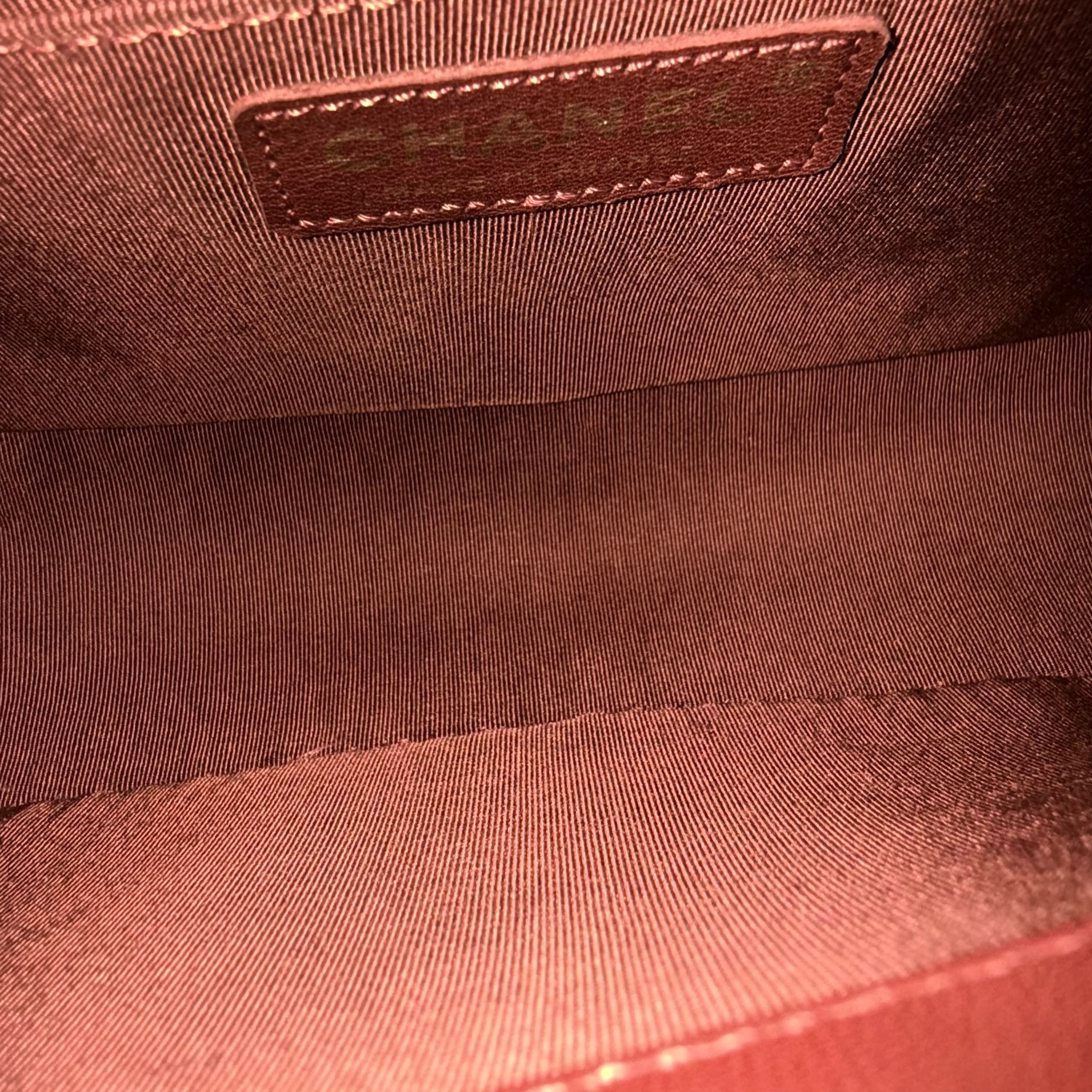 Chanel Boy Medium - 25CM Quilted Lambskin Dark Red Gold Hardware Series 19