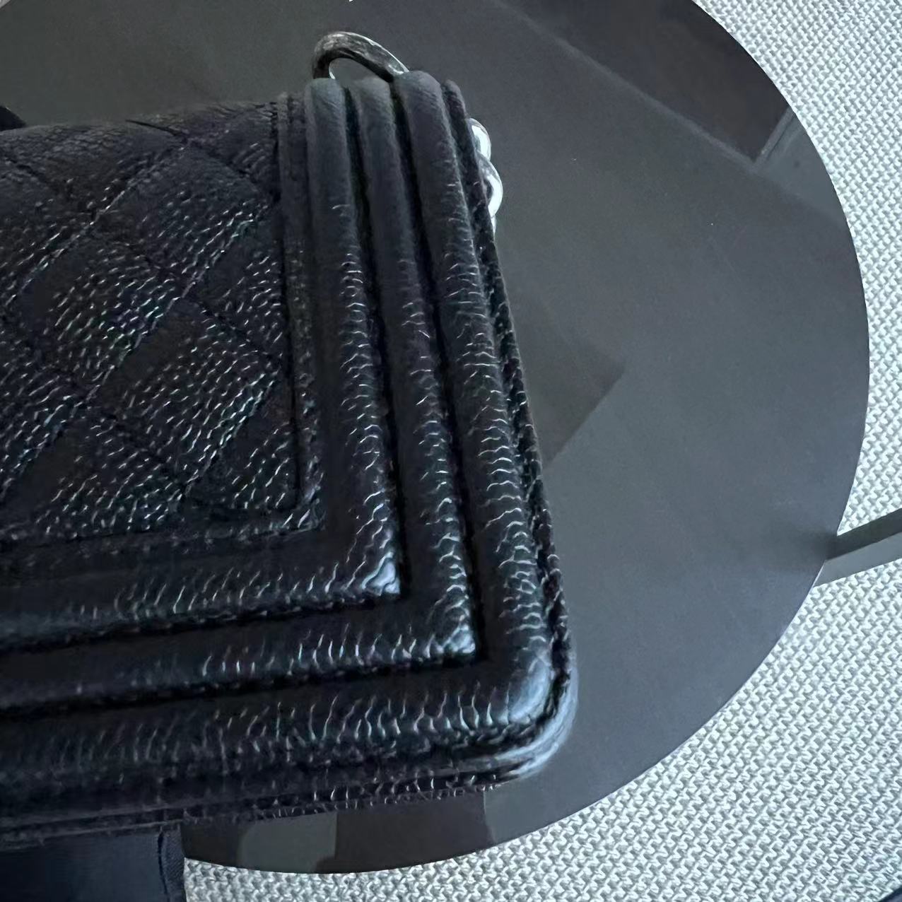 Chanel Boy Small - Caviar Quilted Grained Calfskin Black Ruthenium Silver Hardware Series 19