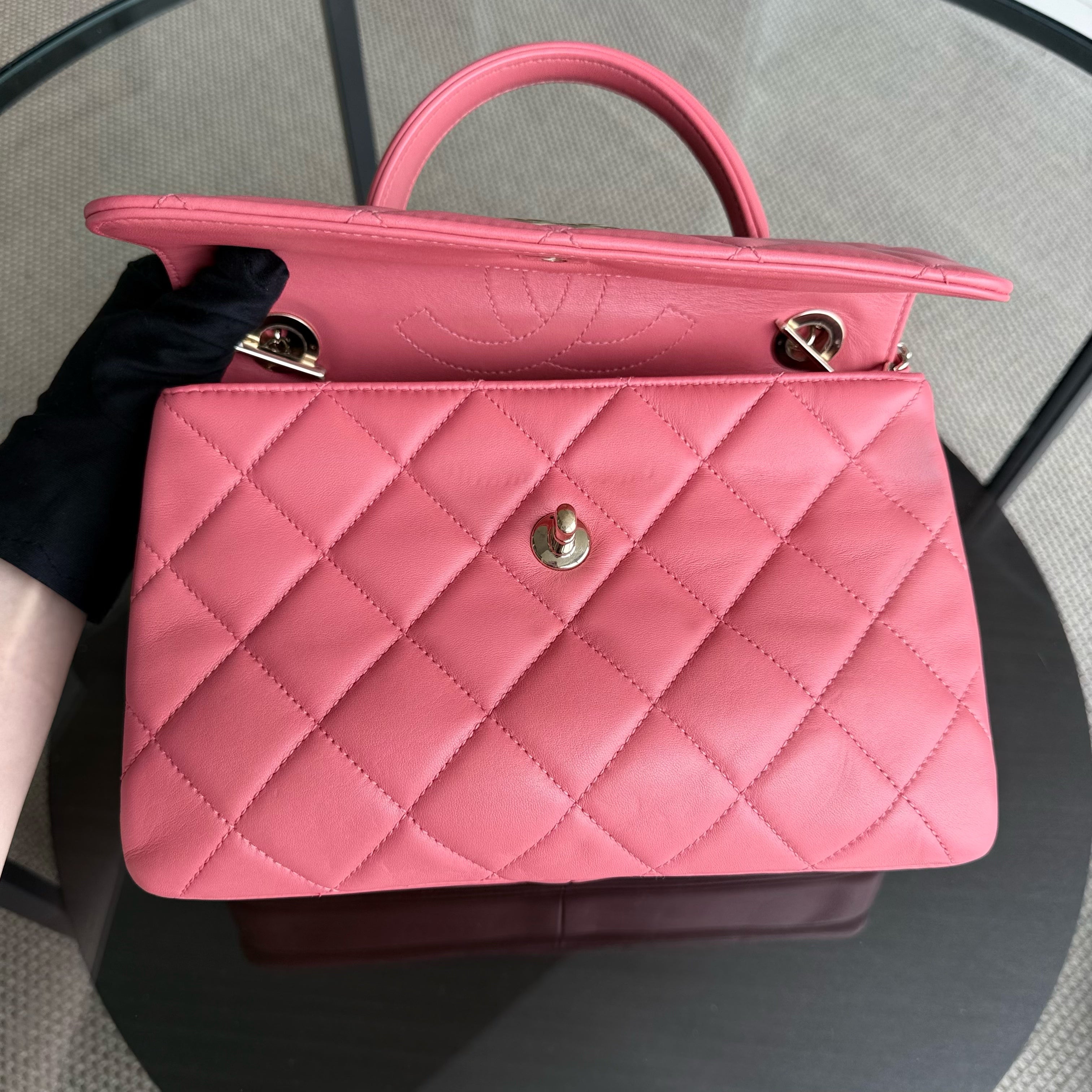 Chanel Trendy CC Small - Quilted Lambskin Pink Gold Hardware