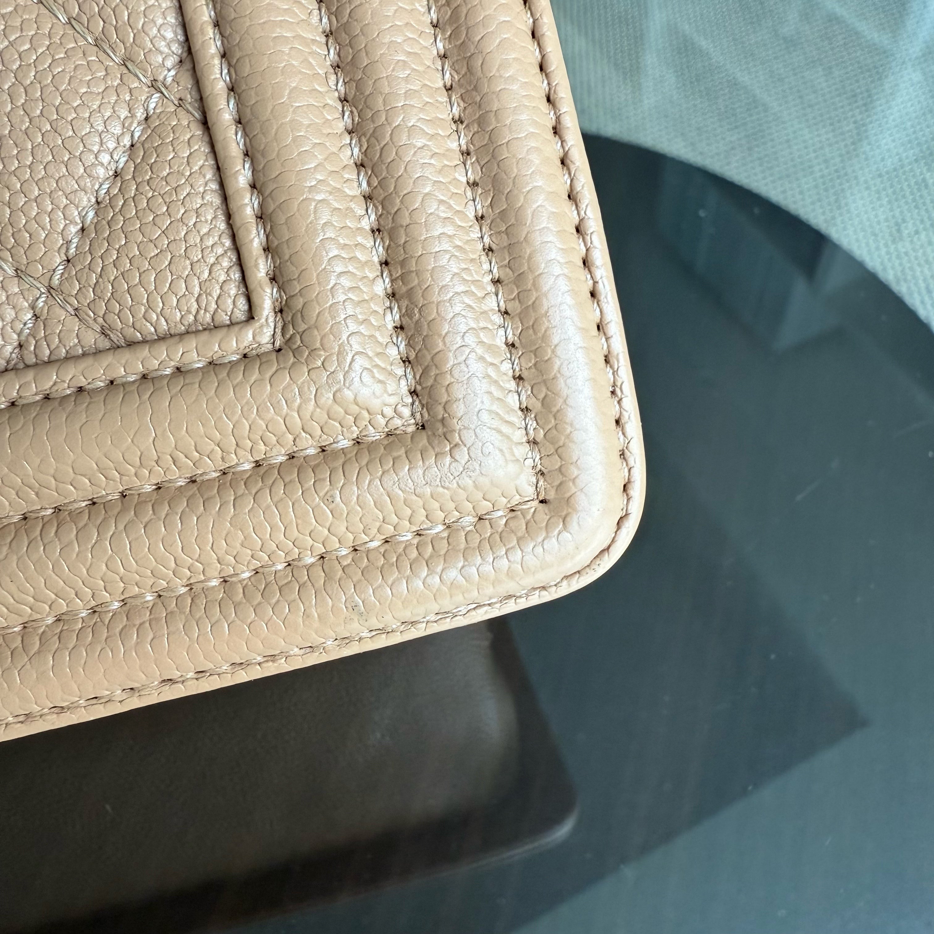 Chanel Boy Small - Caviar 20CM Quilted Caramel Gold Hardware Series 25