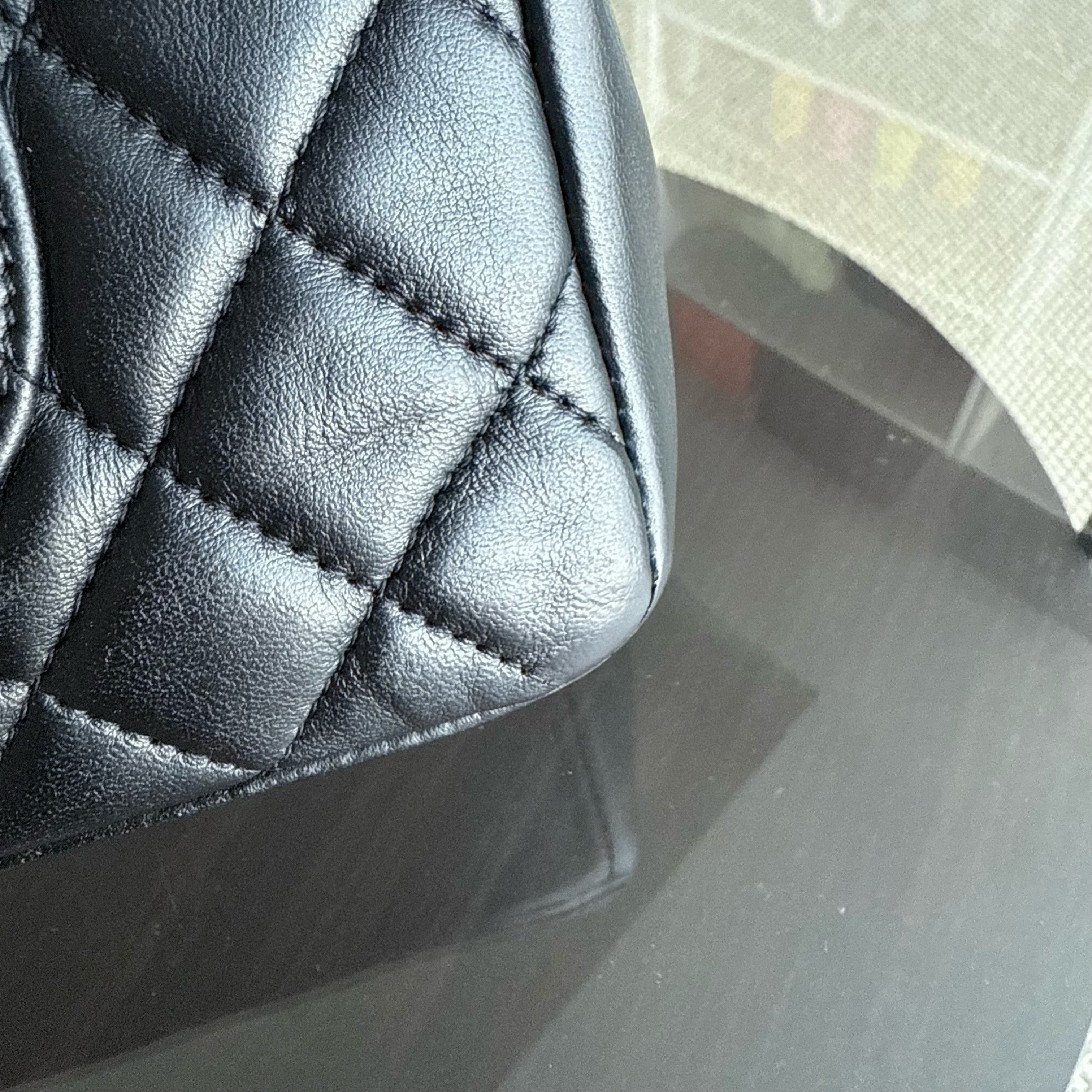 Chanel Chic Flap Seasonal Flap Medium - 25CM Quilted Lambskin Black Gold Hardware Series 21