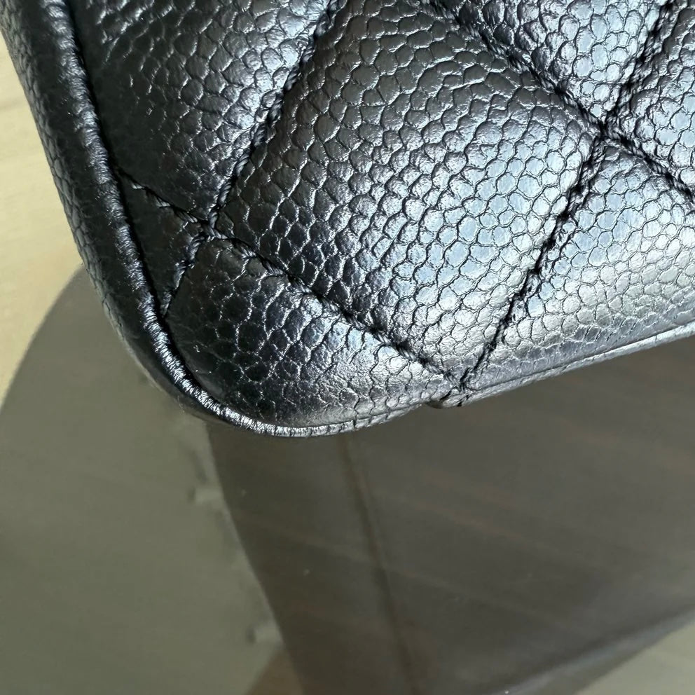 Chanel GST Grand Shopping Tote - Caviar Quilted Black Gold Hardware Series 14