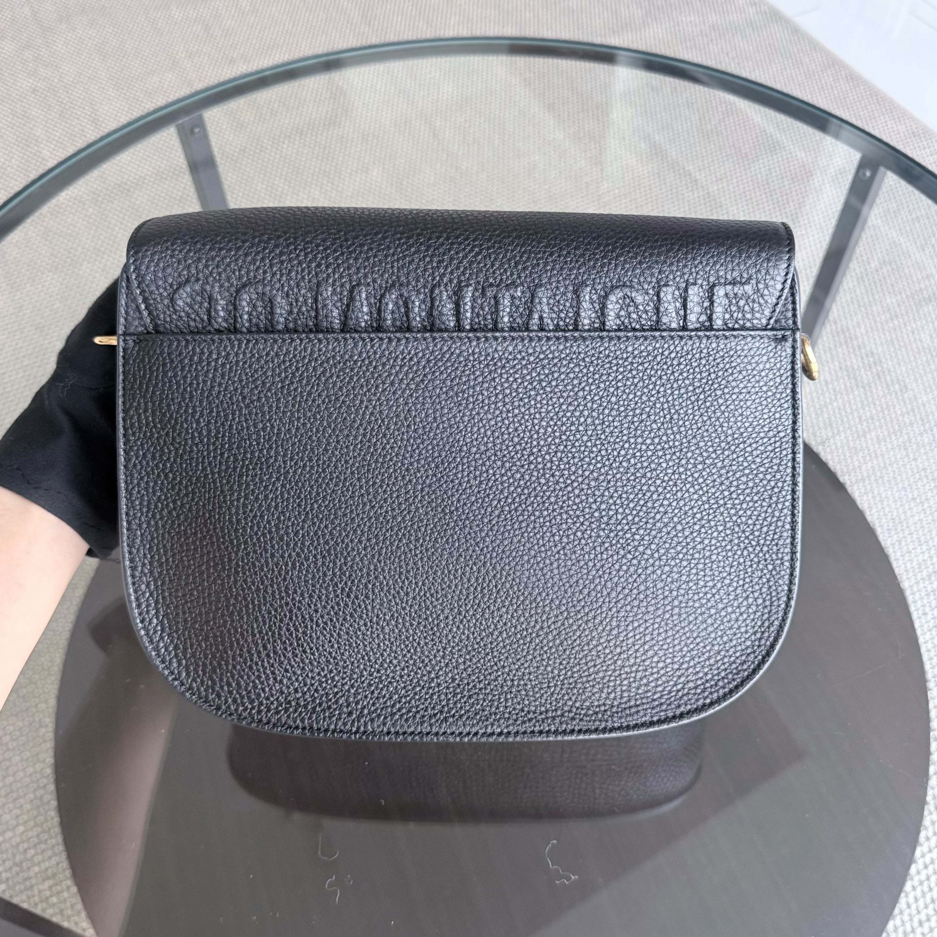 Dior Bobby Large - Caviar Black Golden Hardware With Strap