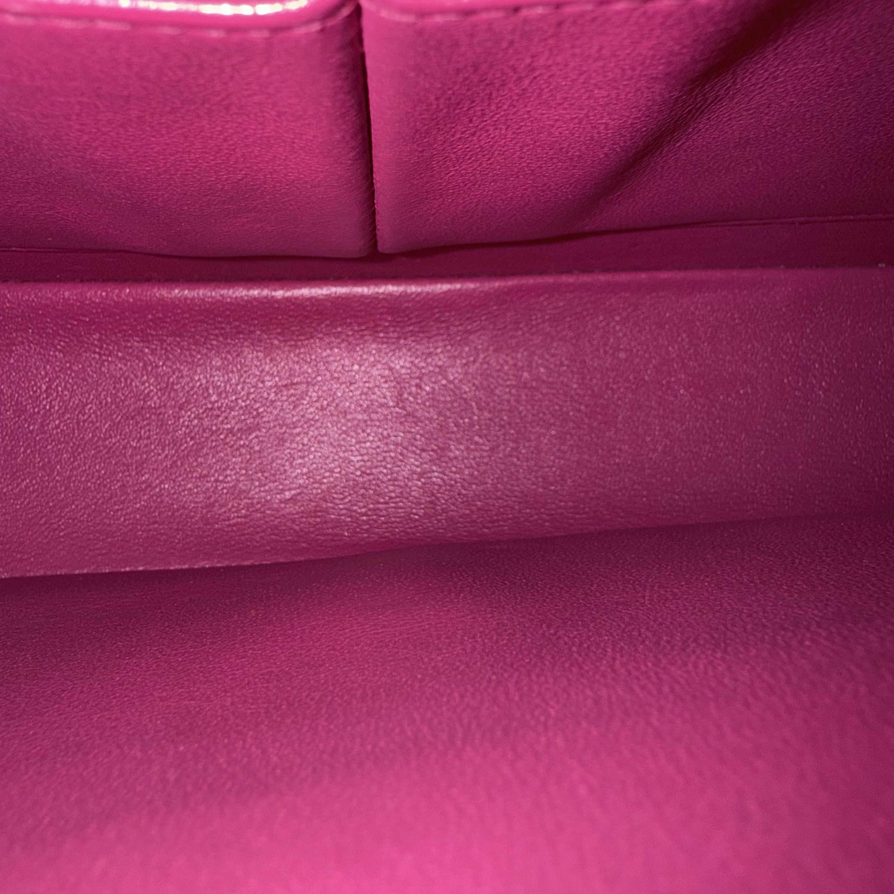 Chanel Classic Flap Medium - 25CM Quilted Lambskin Pink Silver Hardware Series 26