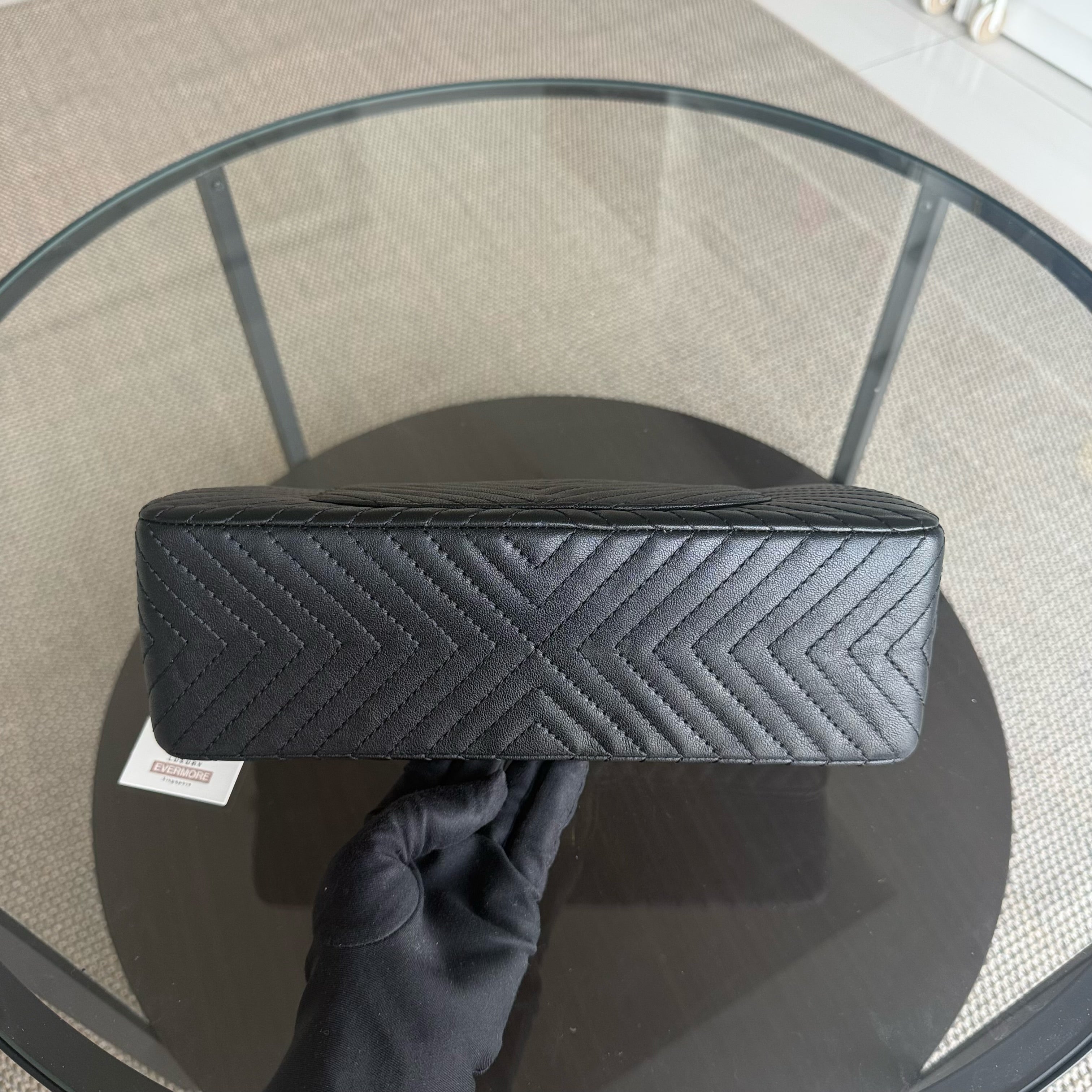 Chanel 2.55 Reissue 226 - 28CM Chevron Aged Calfskin Black Gold Hardware Series 23