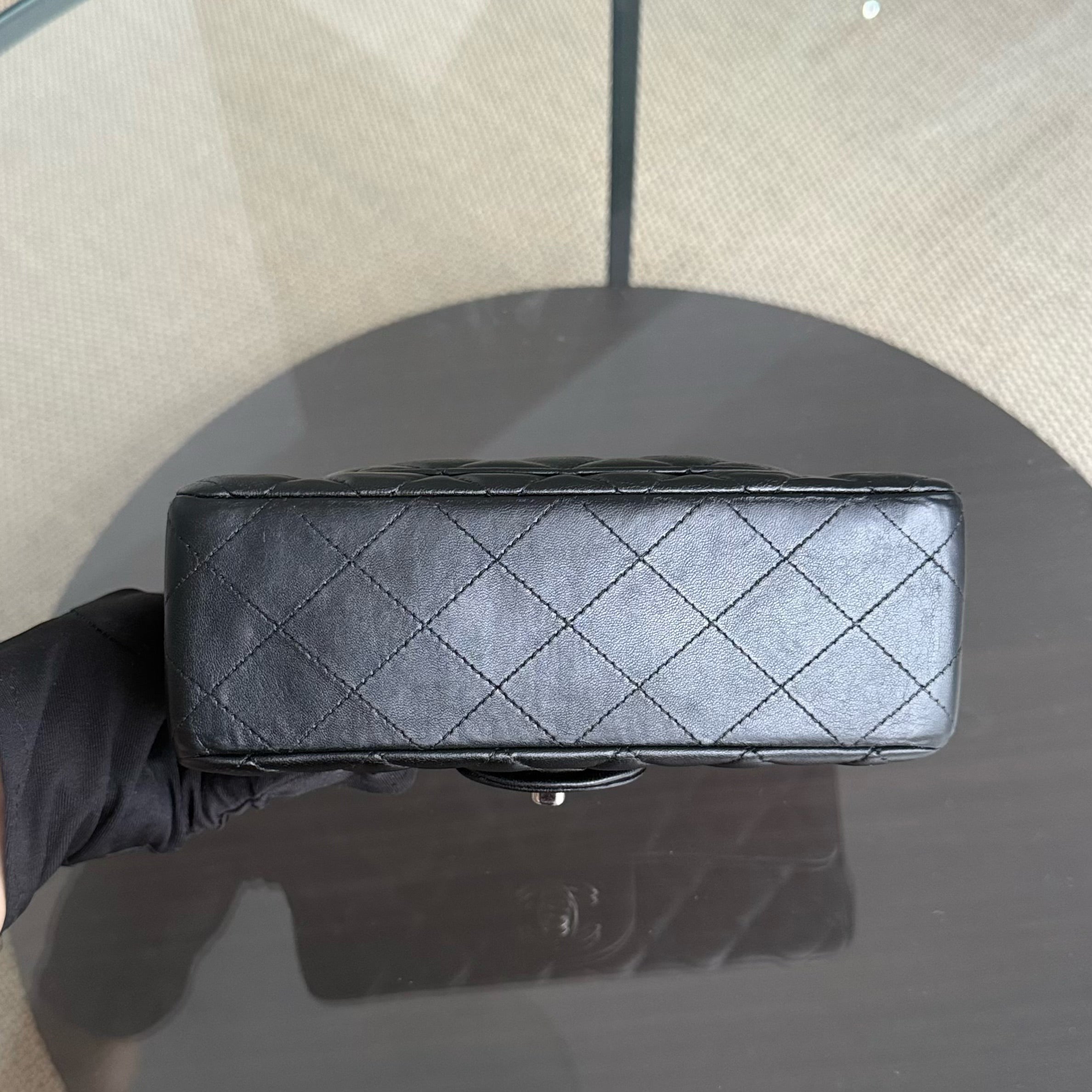 Chanel Classic Flap Mini - 20CM Quilted Lambskin Black Silver Hardware Series 24