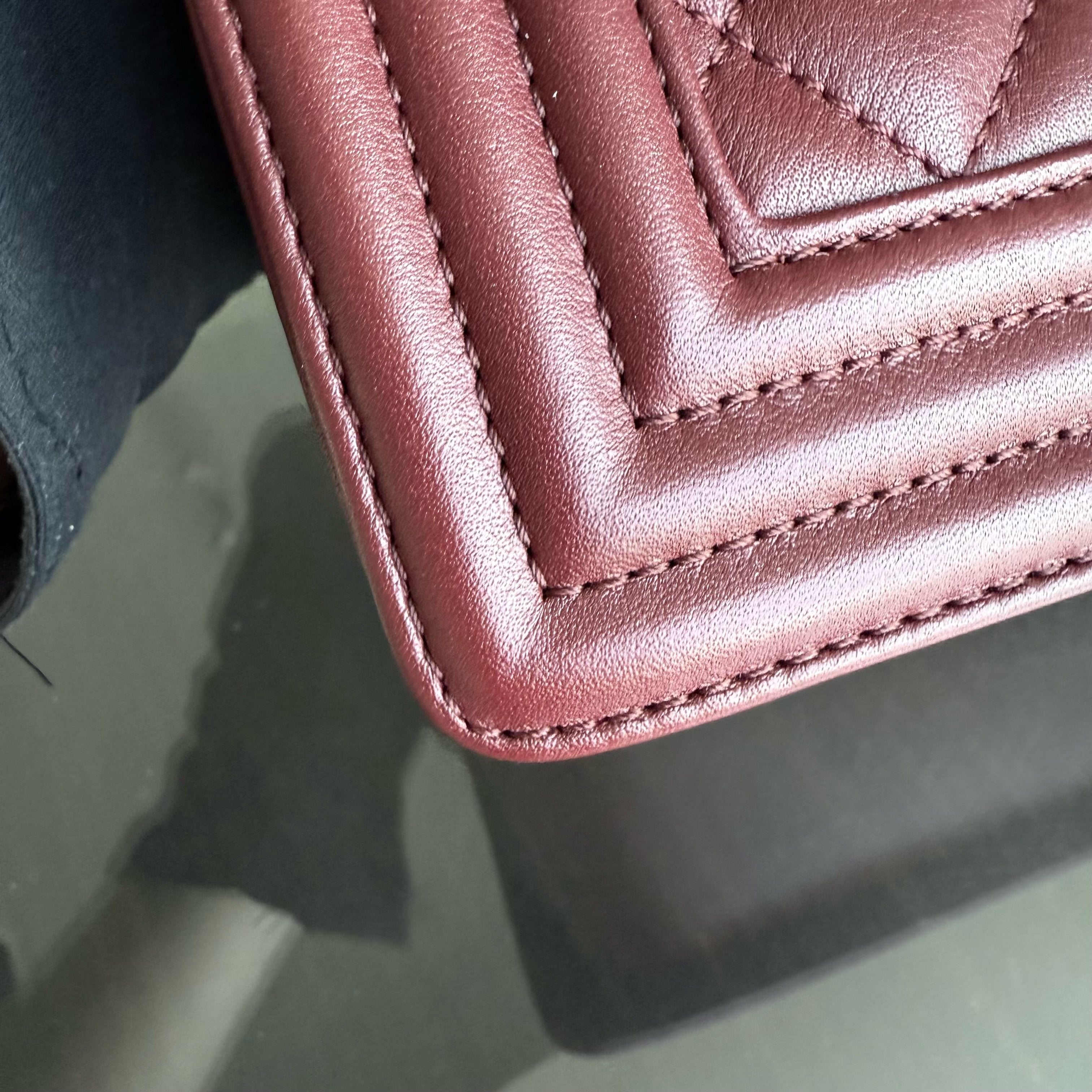 Chanel Boy Medium - 25CM Quilted Calfskin Burgundy Red Gold Hardware Series 23