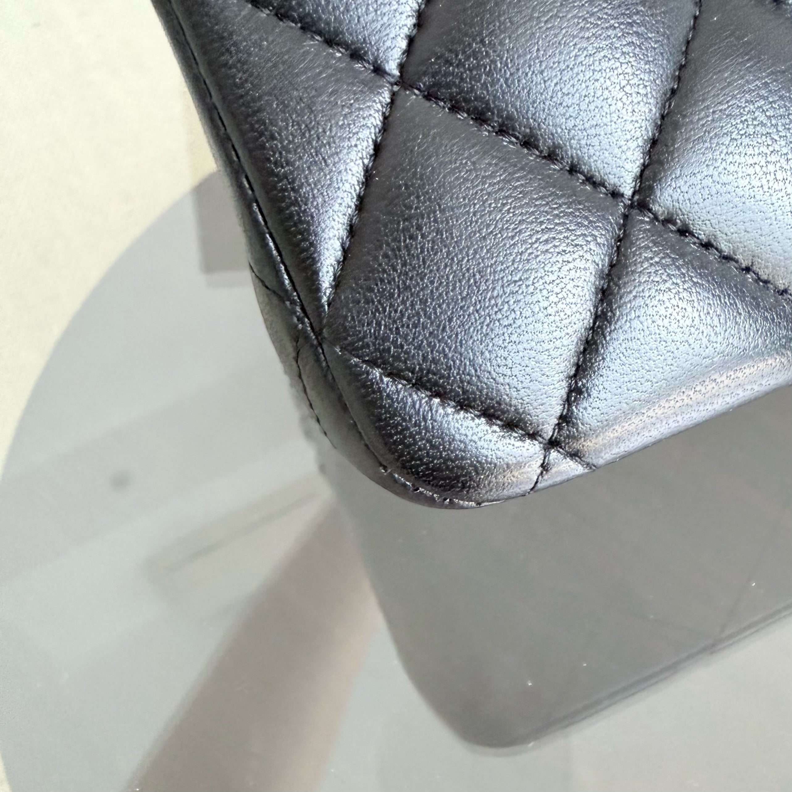 Chanel Classic Flap Medium - 25CM Quilted Lambskin Black Gold Hardware Series 13