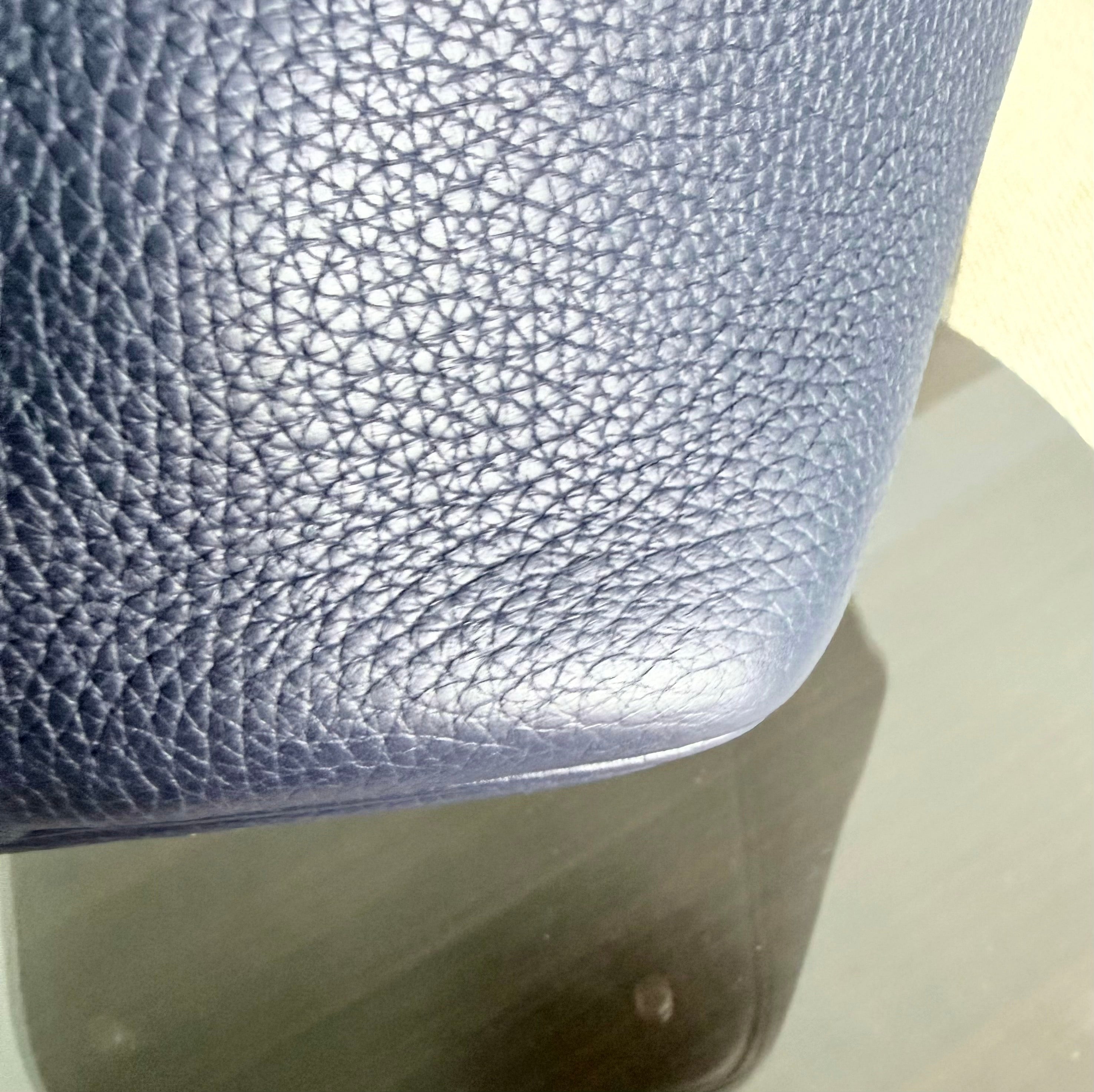 Hermes Picotin 22 - Midnight Blue Clemence Togo Leather Silver Hardware Stamp A