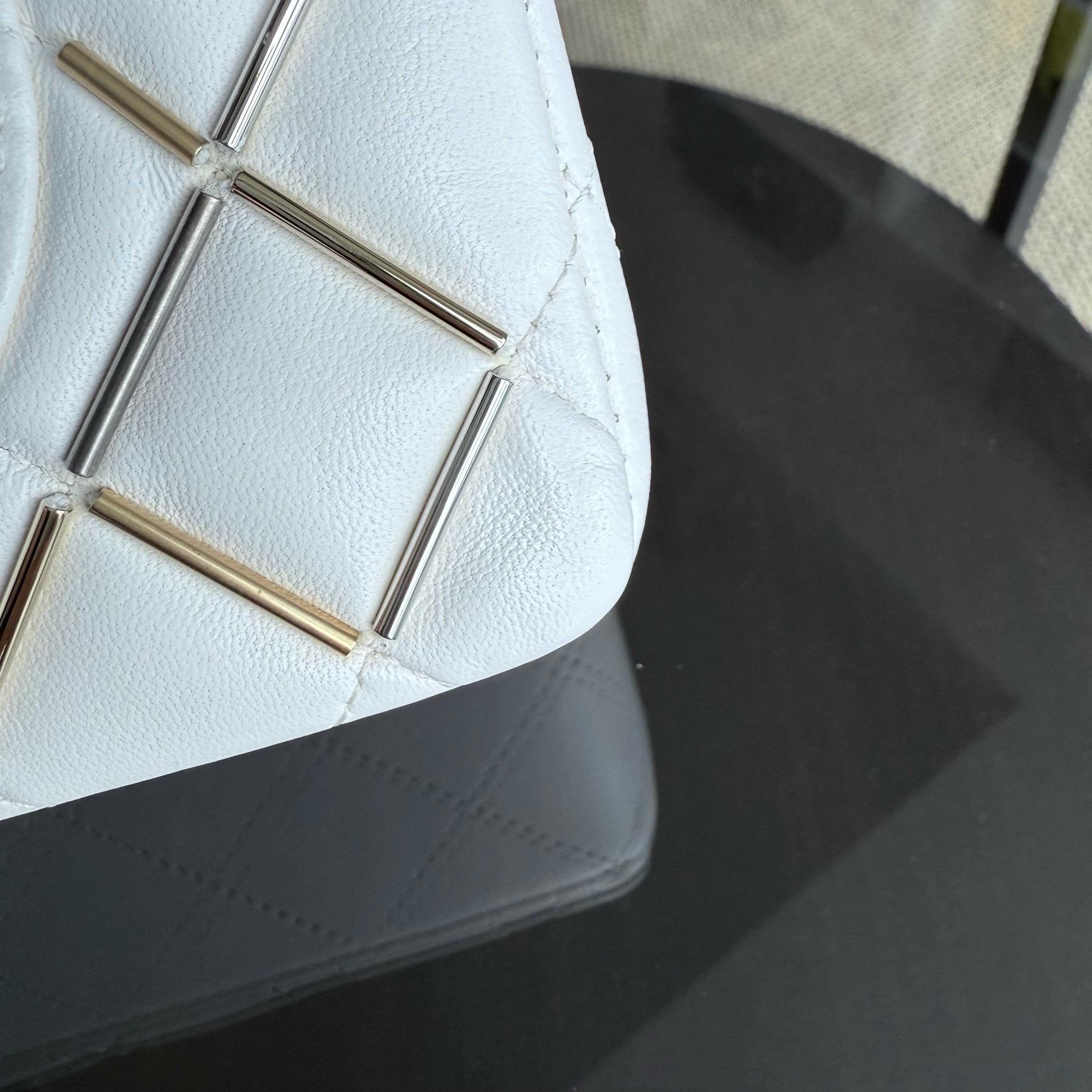 Chanel Classic Flap Small - Lambskin 23CM White Limited Edition Gold Hardware