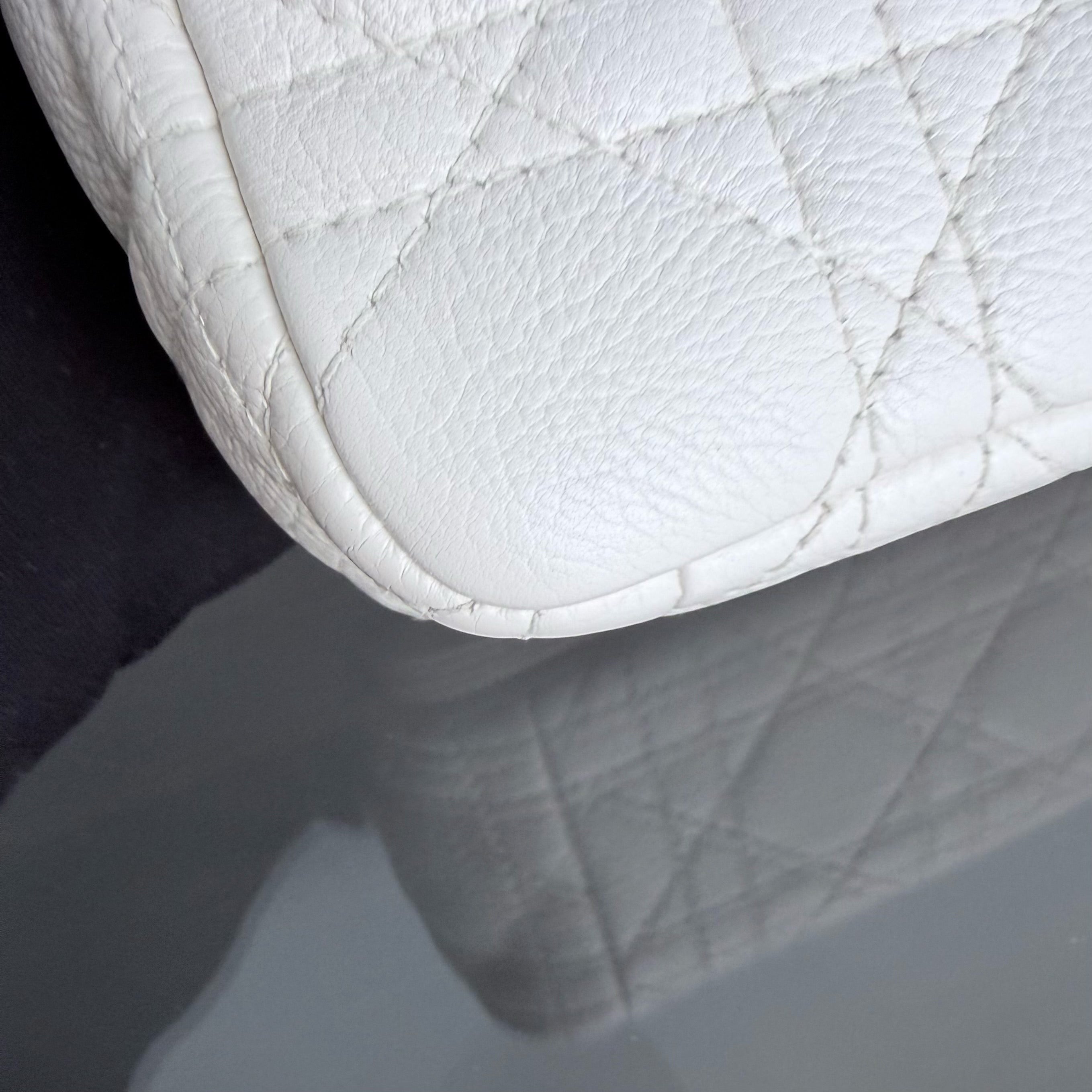 Dior Caro Small - Cannage Grained Calfskin White Gold Hardware