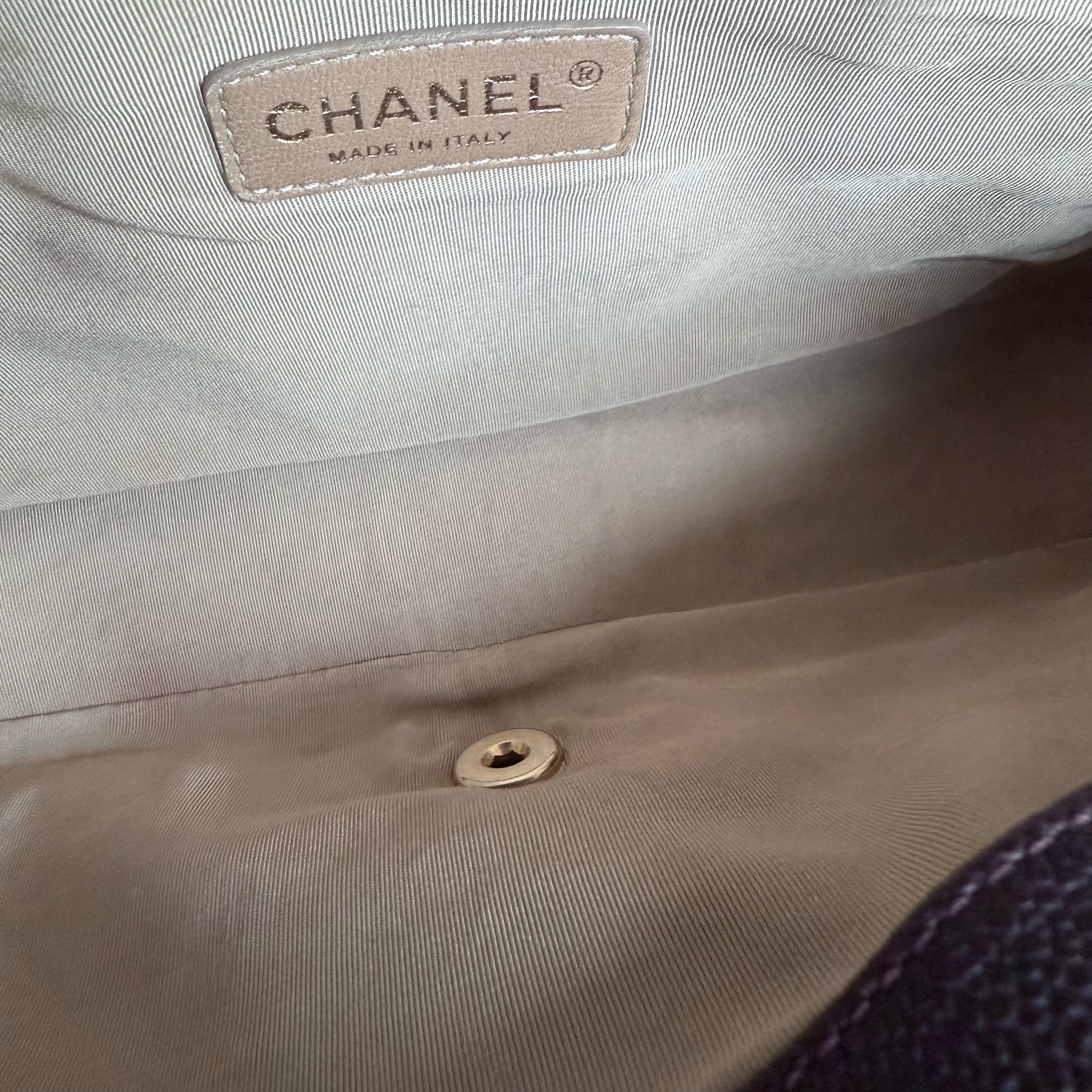 Chanel Seasonal Flap Wild Stitches - Caviar Quilted Grained Calfskin Dark Brown Gold Hardware Series 15