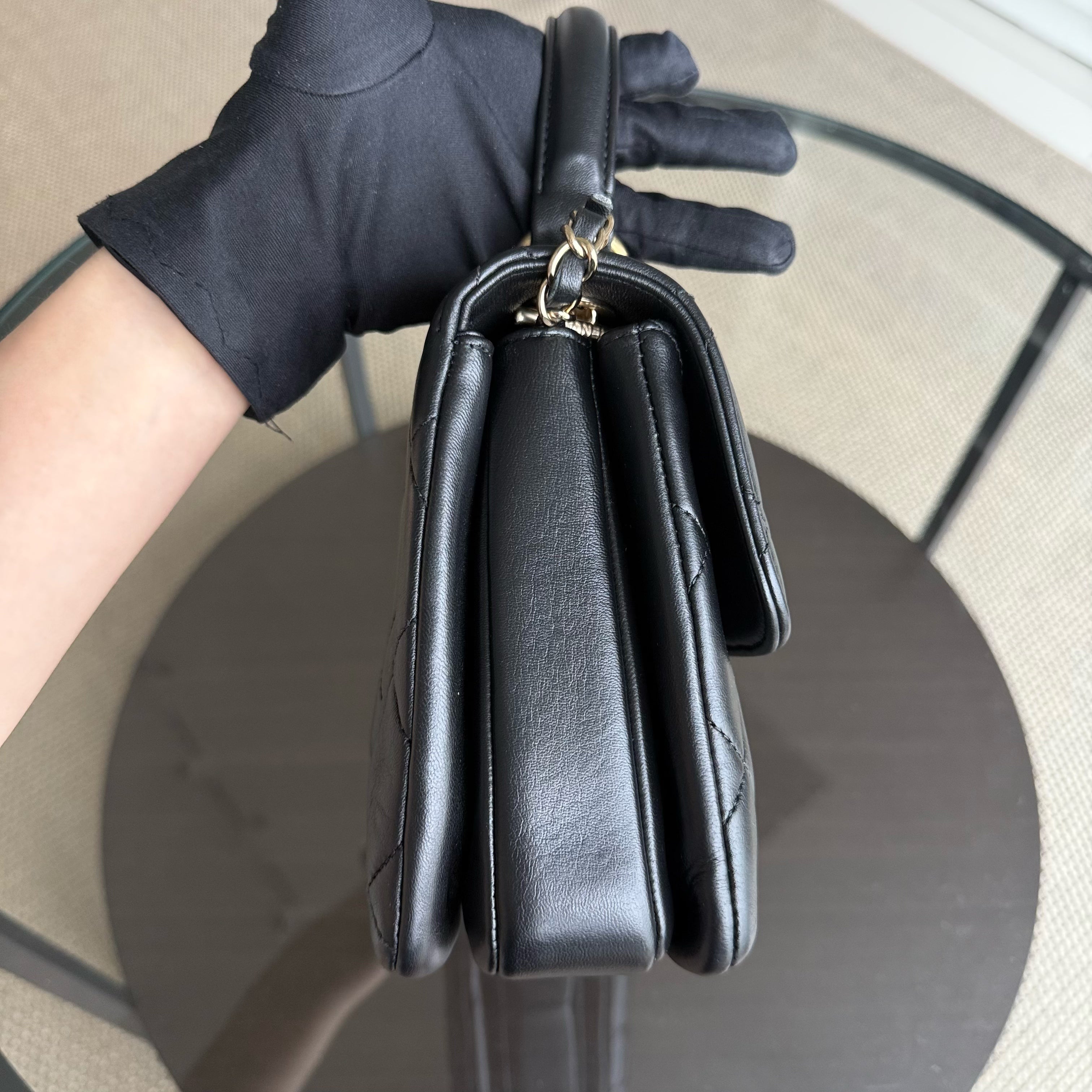 Chanel Trendy CC Small - Quilted Lambskin Black Gold Hardware Series 26