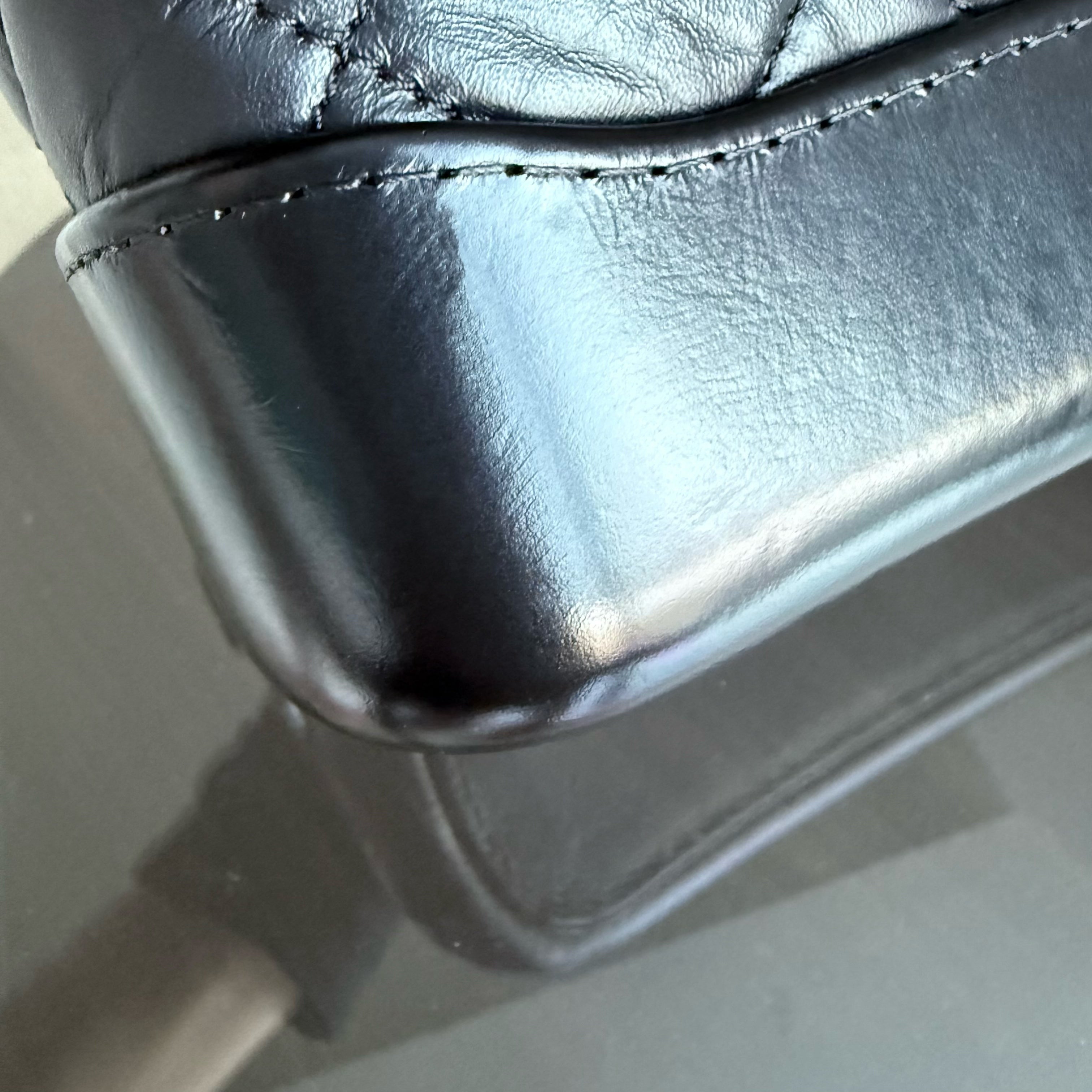 Chanel Gabrielle Small - Quilted Aged Calfskin Black Two-tone Gold Hardware Series 24