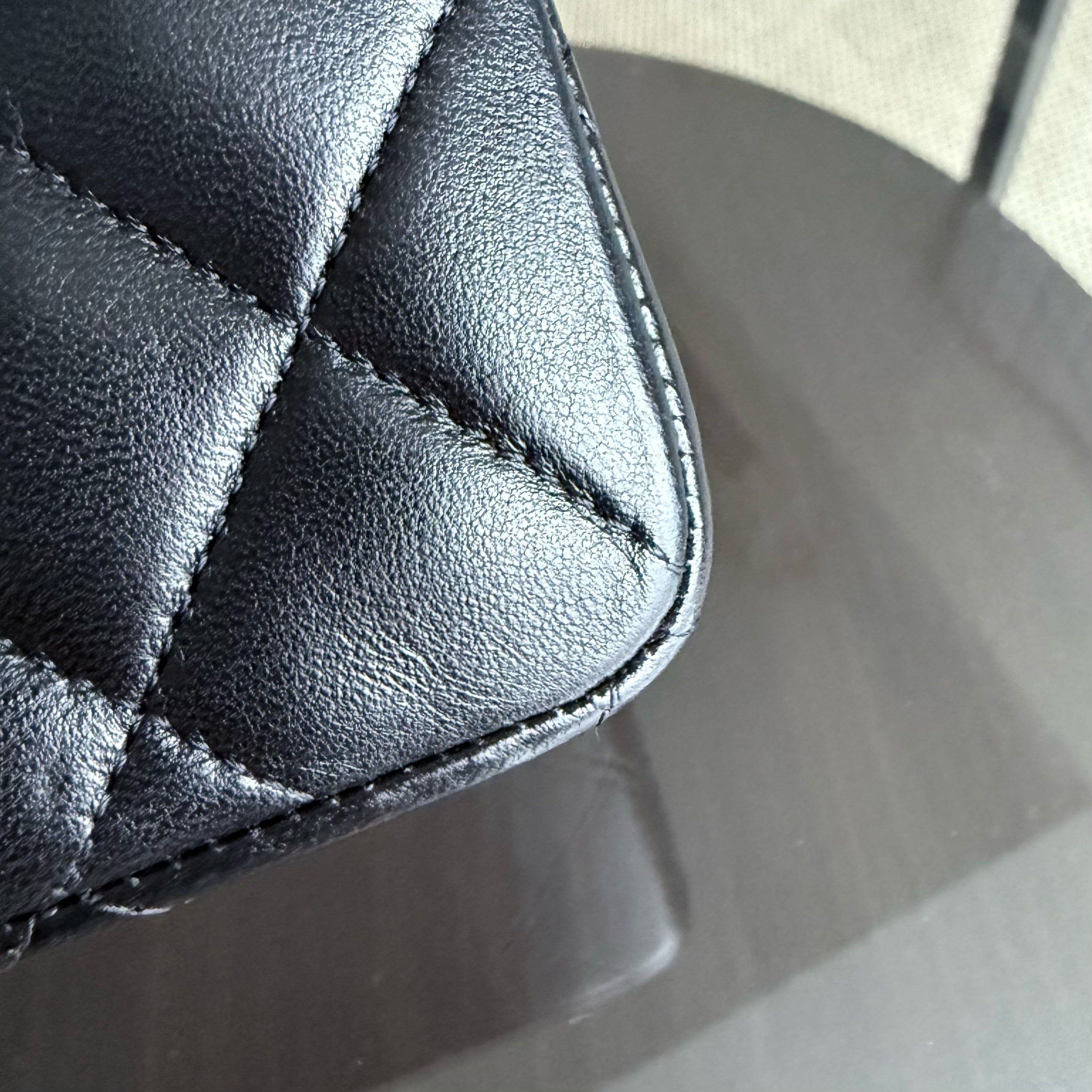 Chanel Classic Flap Small - 23CM Quilted Lambskin Black Silver Hardware Series 14