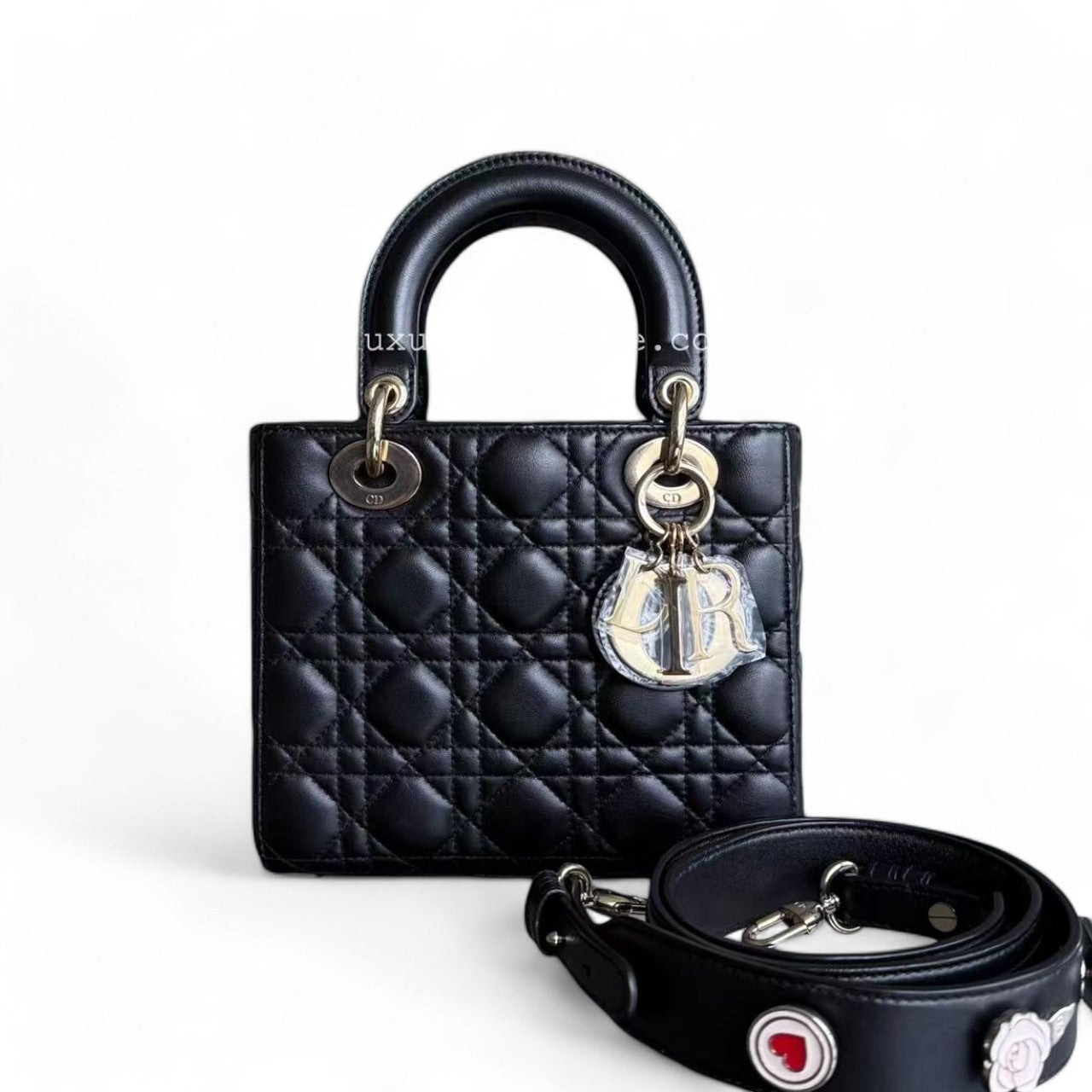 Dior Lady Small - Cannage Lambskin Black Gold Hardware