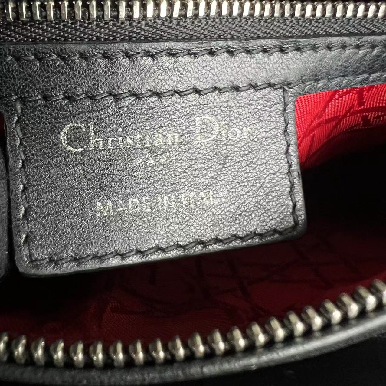 Dior Lady Medium Cannage Lambskin Black SHW