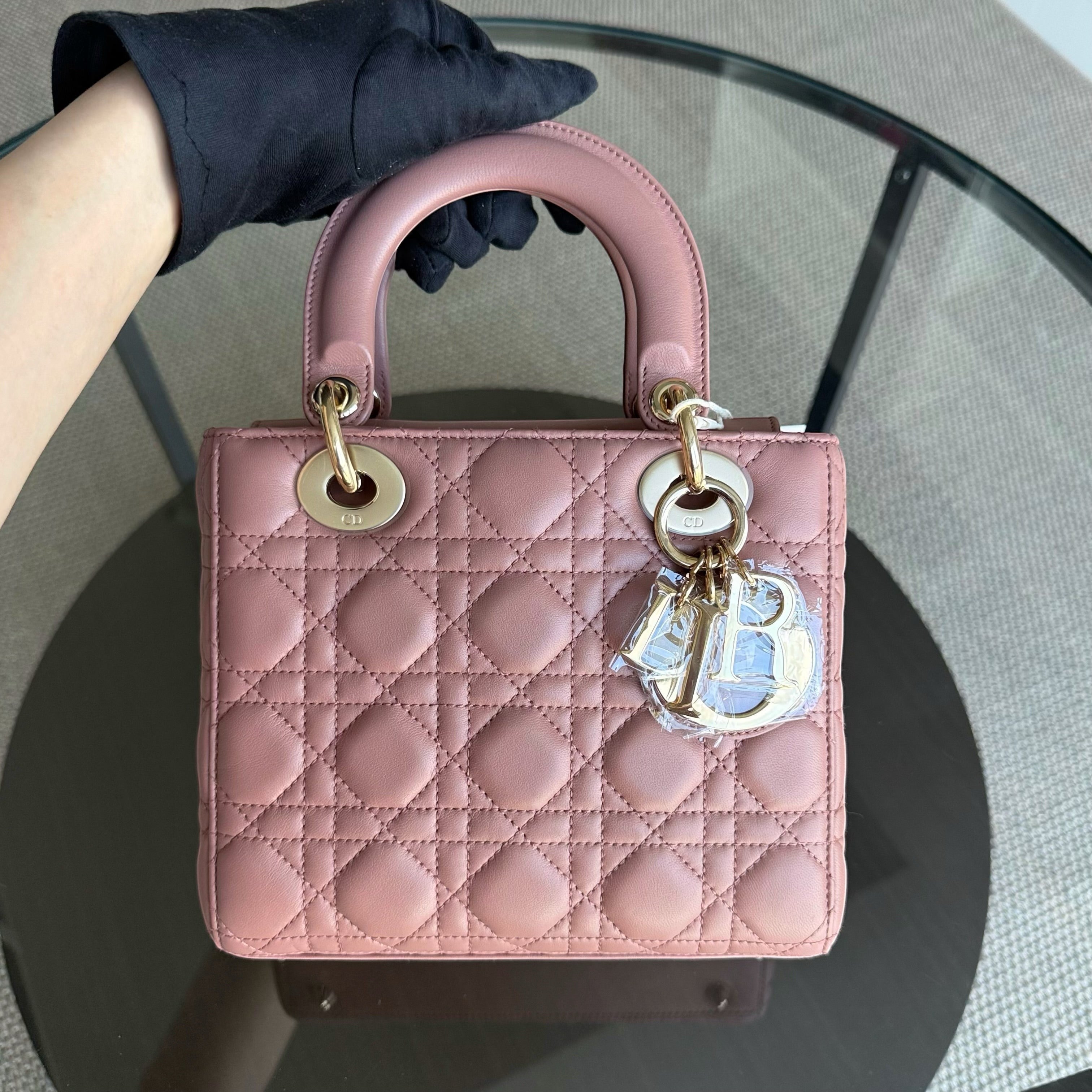 Dior Lady MyABC Small Flap - Cannage Lambskin Blush Pink Gold Hardware