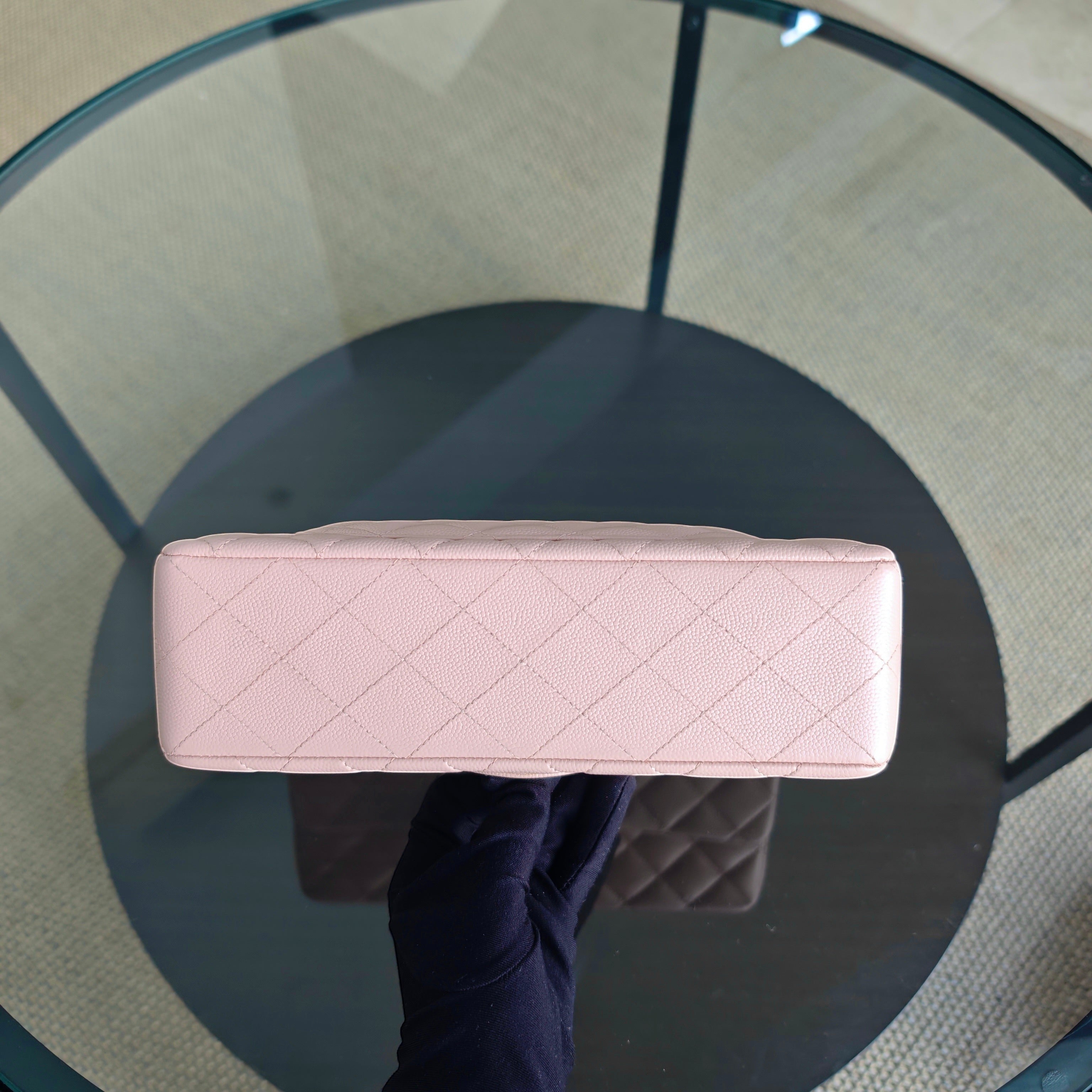 Chanel Classic Flap Small - Caviar 23CM Quilted Sakura Light Pink Light Gold Hardware Series 30