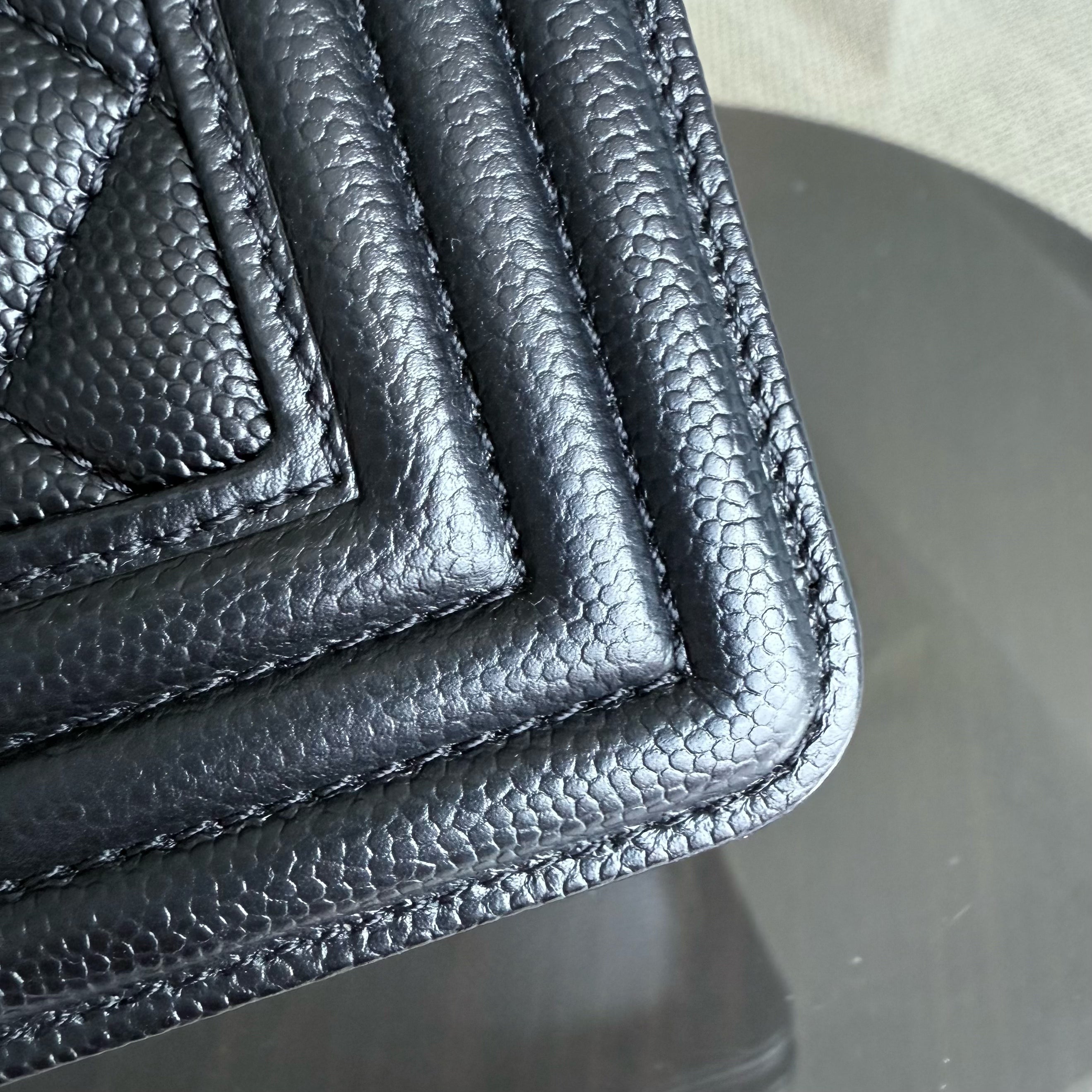 Chanel Boy Small - Caviar 20CM Quilted Black Ruthenium Silver Hardware Series 25