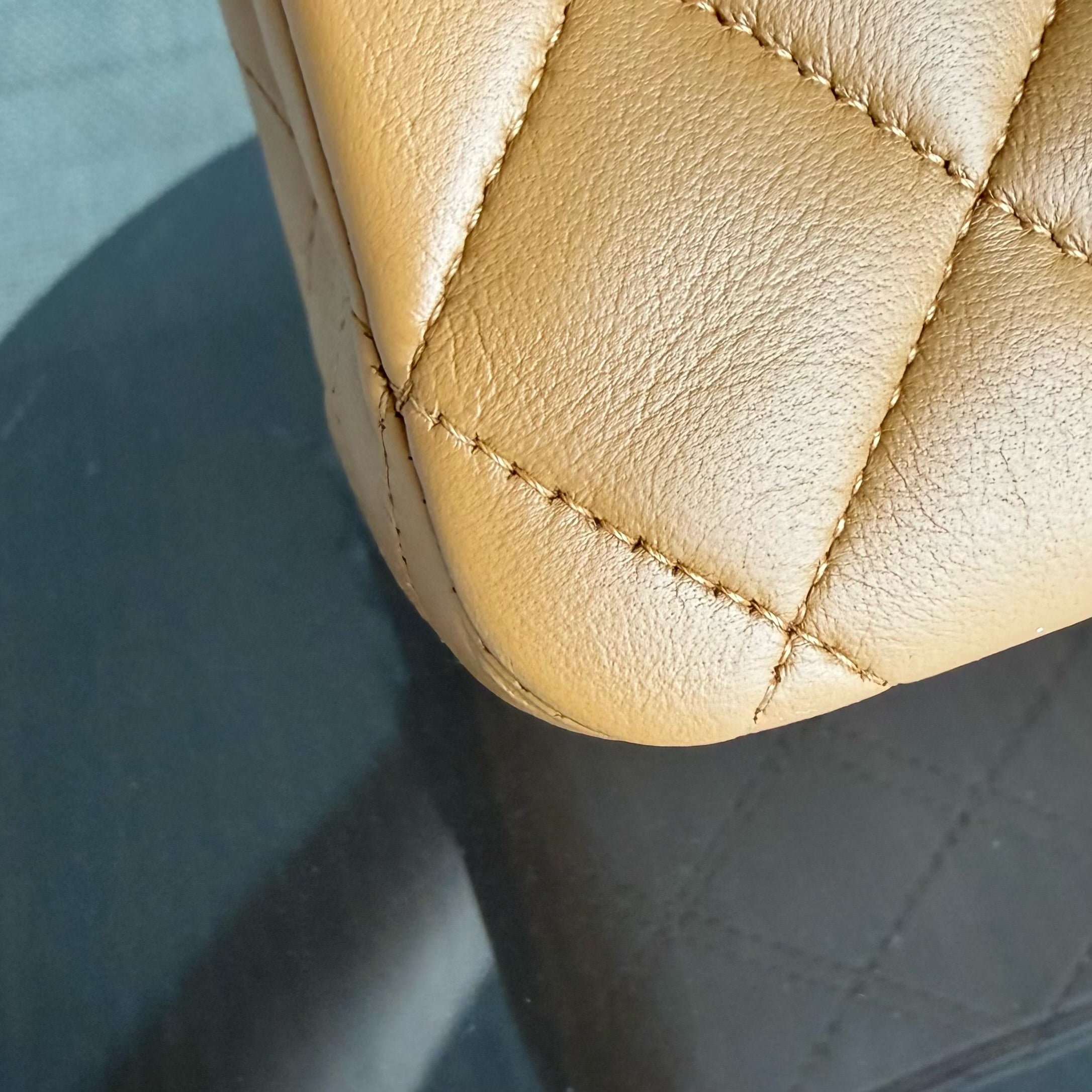 Chanel Classic Flap Medium - 25CM Quilted Lambskin Caramel Silver Hardware Series 19