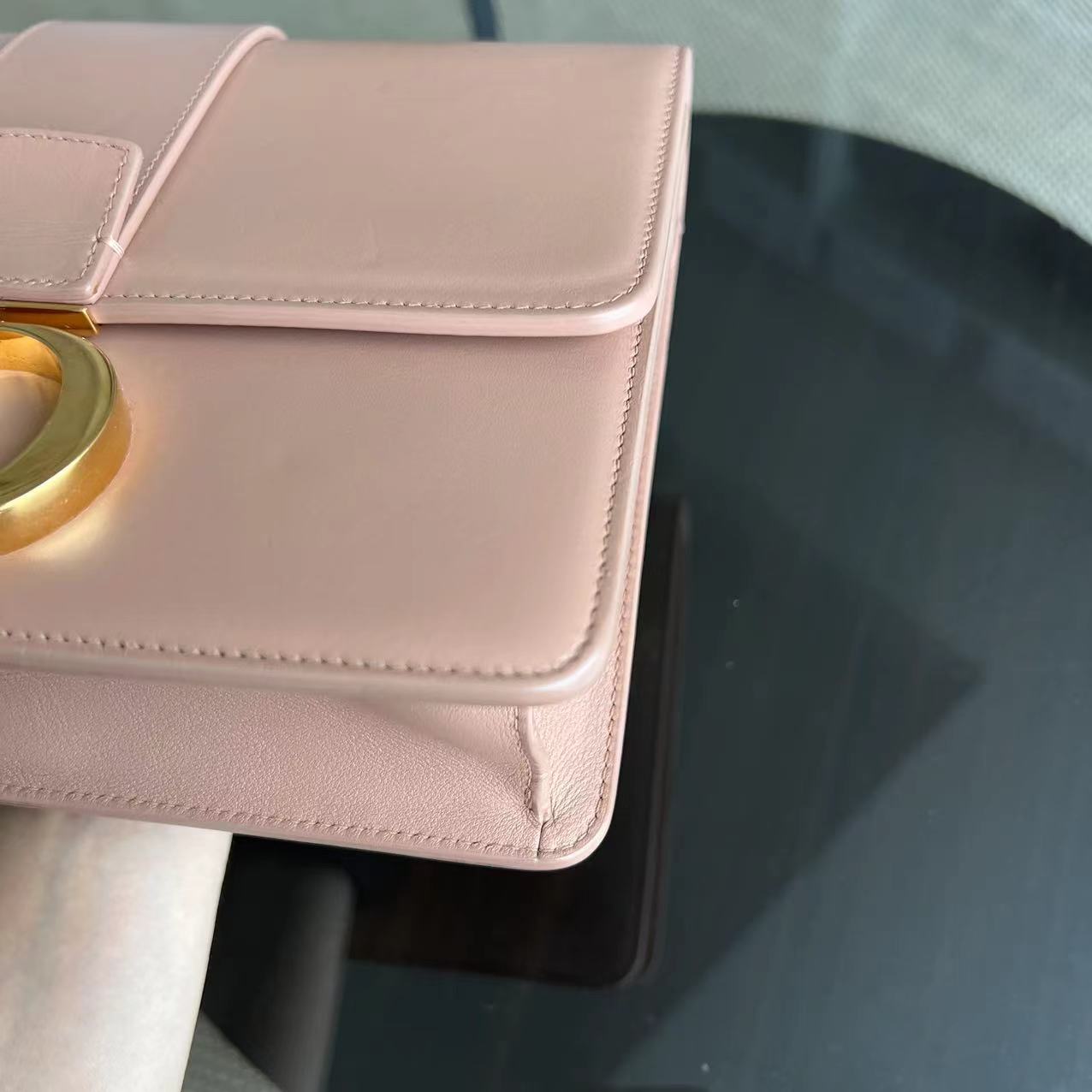 Dior 30 Montaigne Medium - Smooth Calfskin Nude Beige Golden Hardware