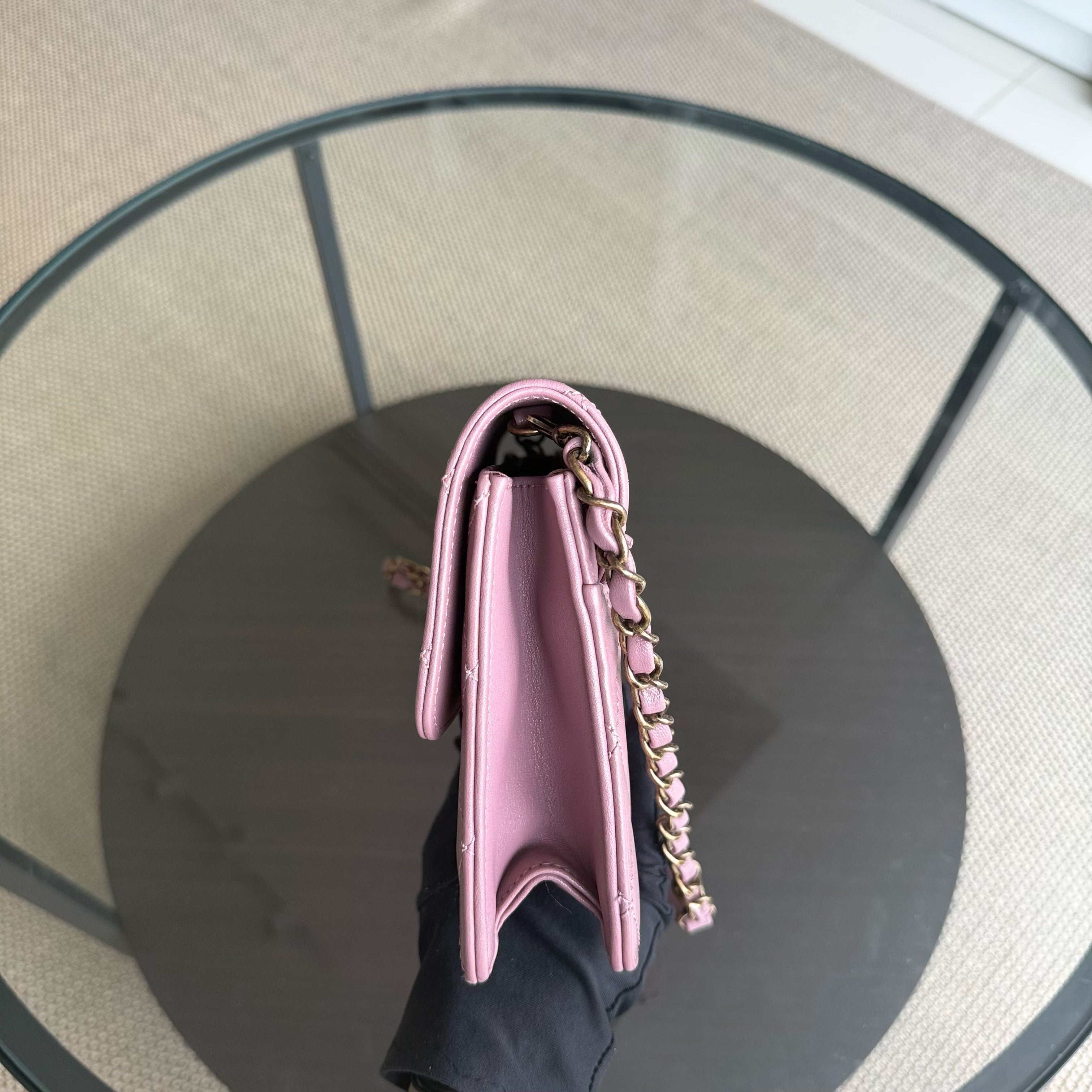 Chanel Beauty Lock Flap - 28CM Quilted Sheetskin Pink Gold Hardware Series 22