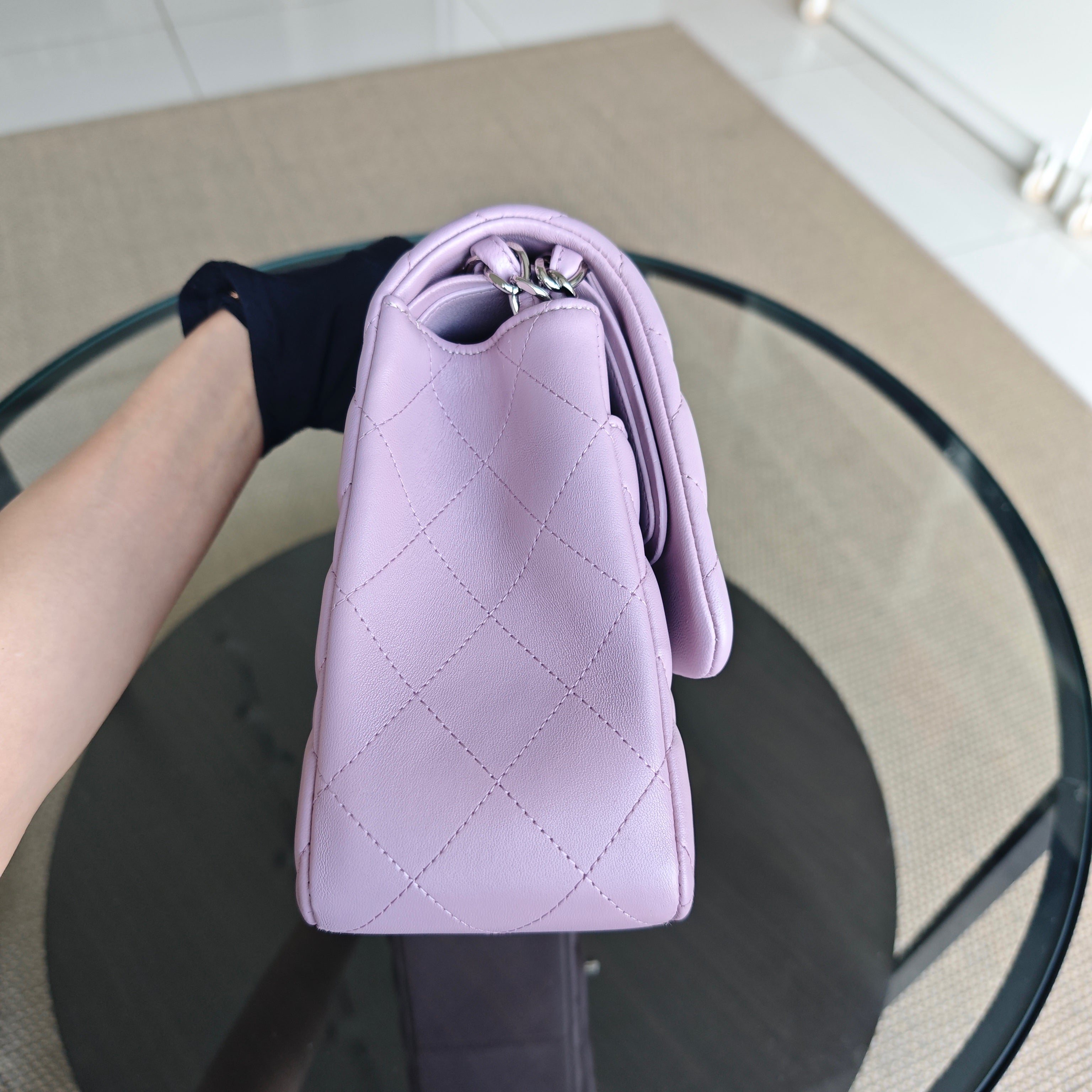 Chanel Classic Flap Jumbo - Double Flap 30CM Quilted Lambskin Light Violet Hardware Series 16
