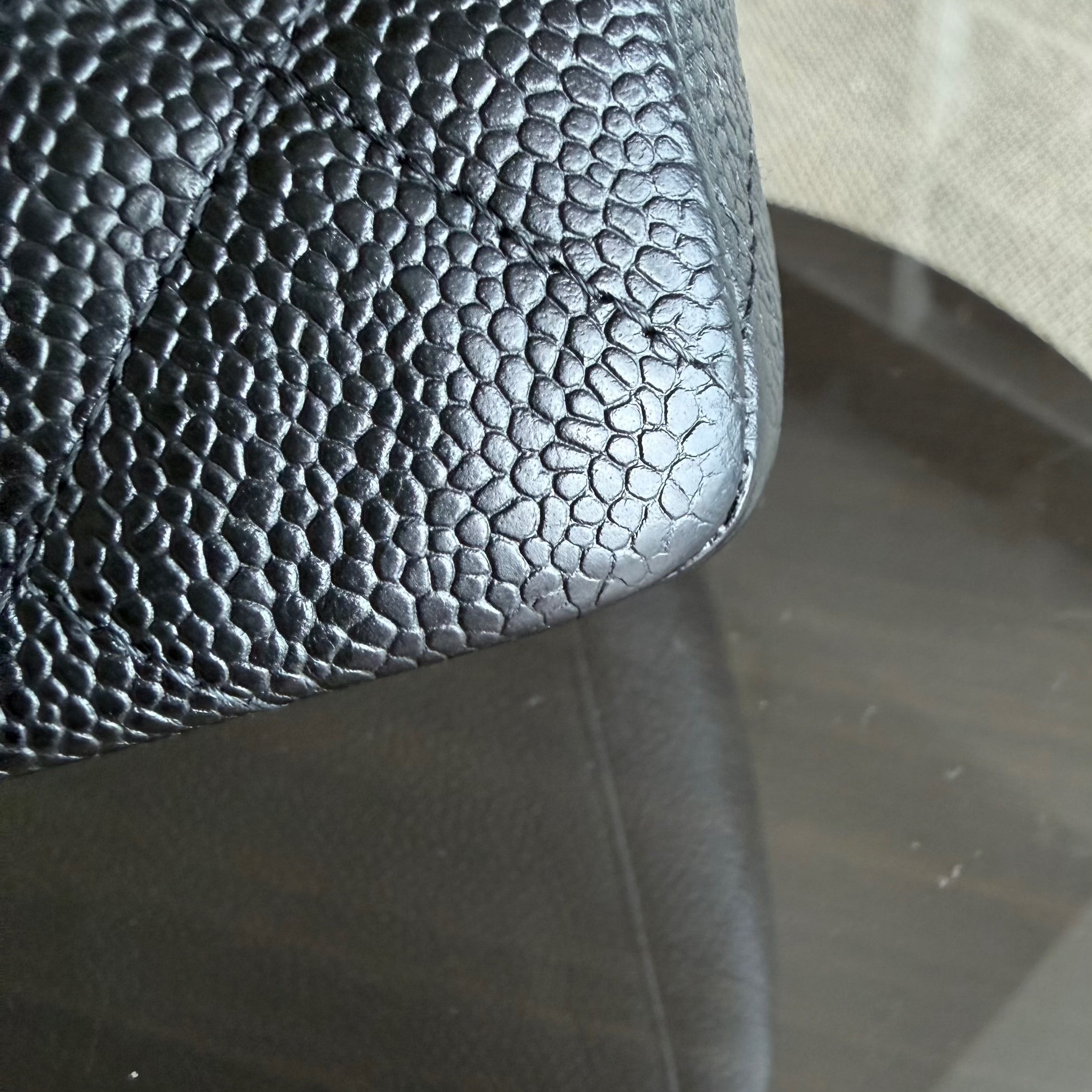 Chanel Classic Flap Maxi - Caviar 33CM Single Flap Black Gold Hardware Series 13