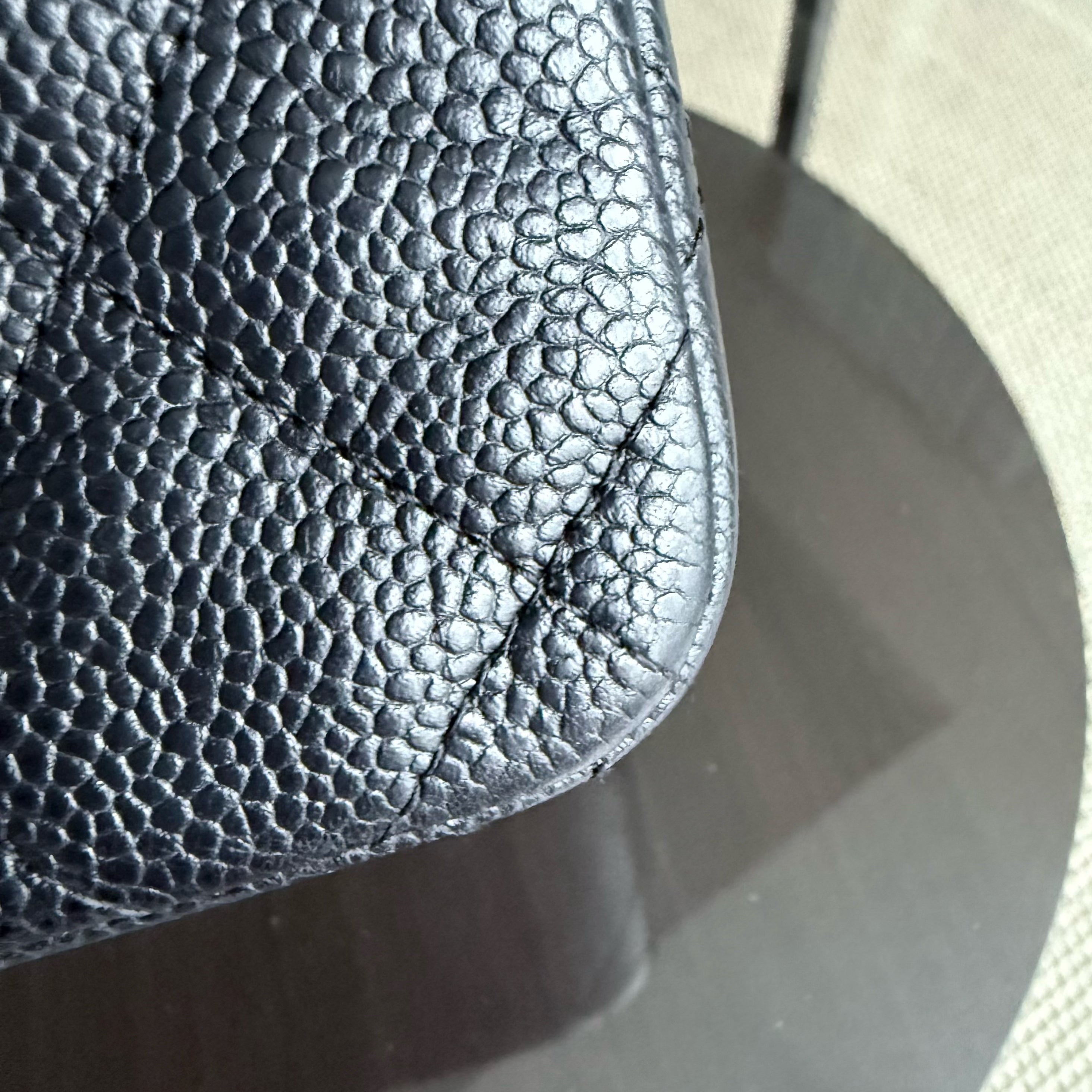 Chanel Classic Flap Jumbo - Caviar 30CM Quilted Black Silver Hardware Series 19