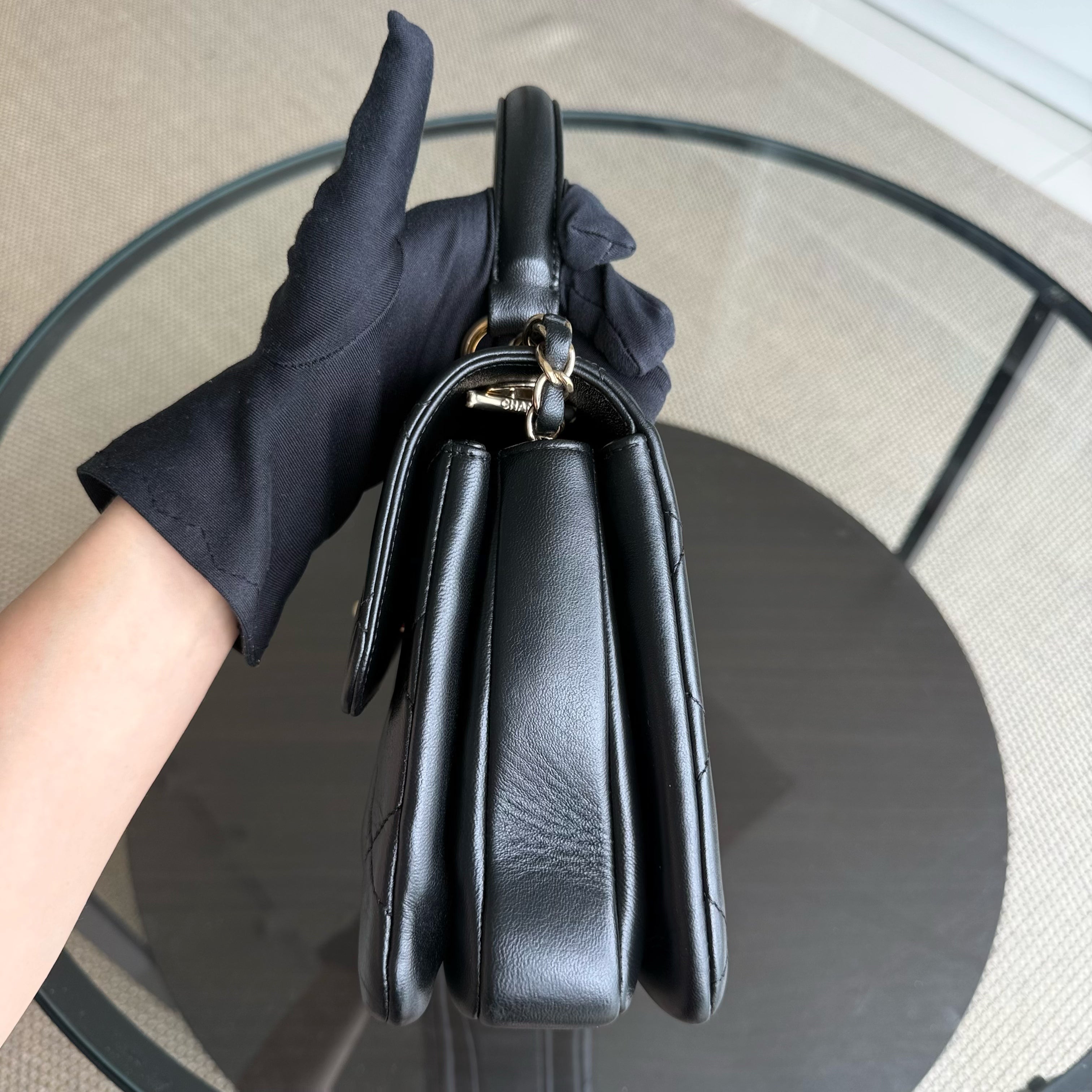 Chanel Trendy CC Small - Quilted Lambskin Black Gold Hardware Series 24