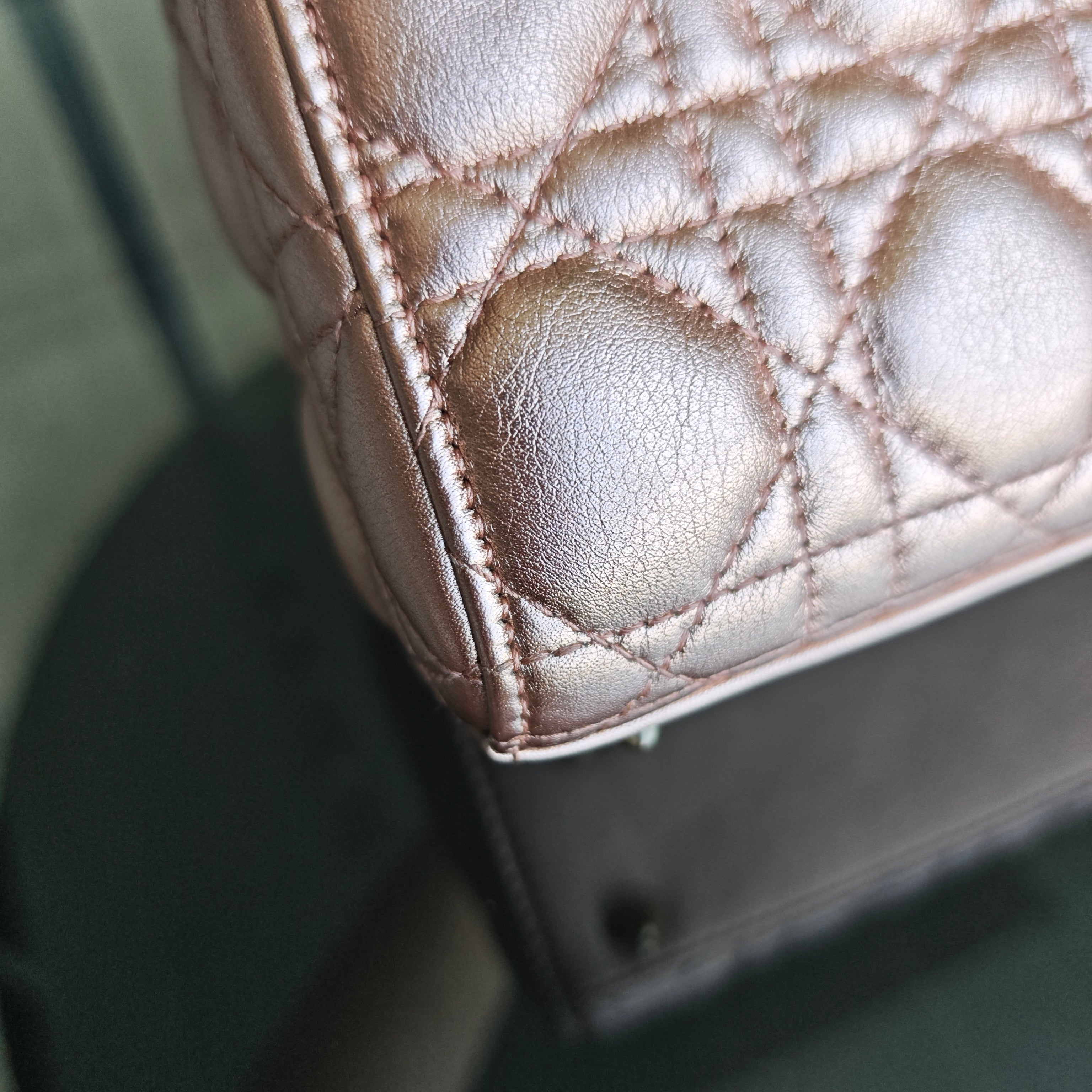 Dior Lady Small Flap ABC - Cannage Calfskin Rose Gold Gold Hardware MyABC