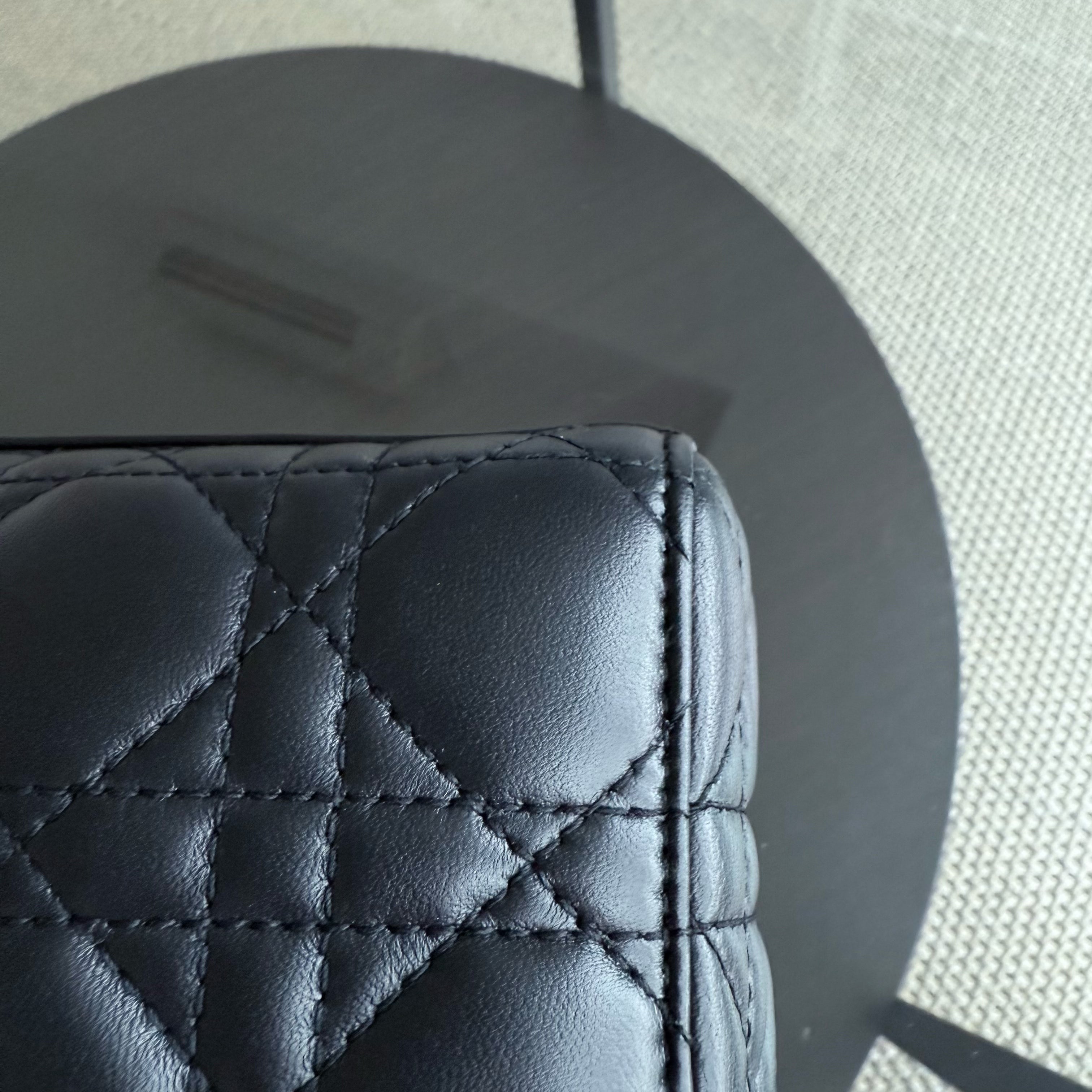 Dior Lady Small - Cannage Lambskin Black Gold Hardware