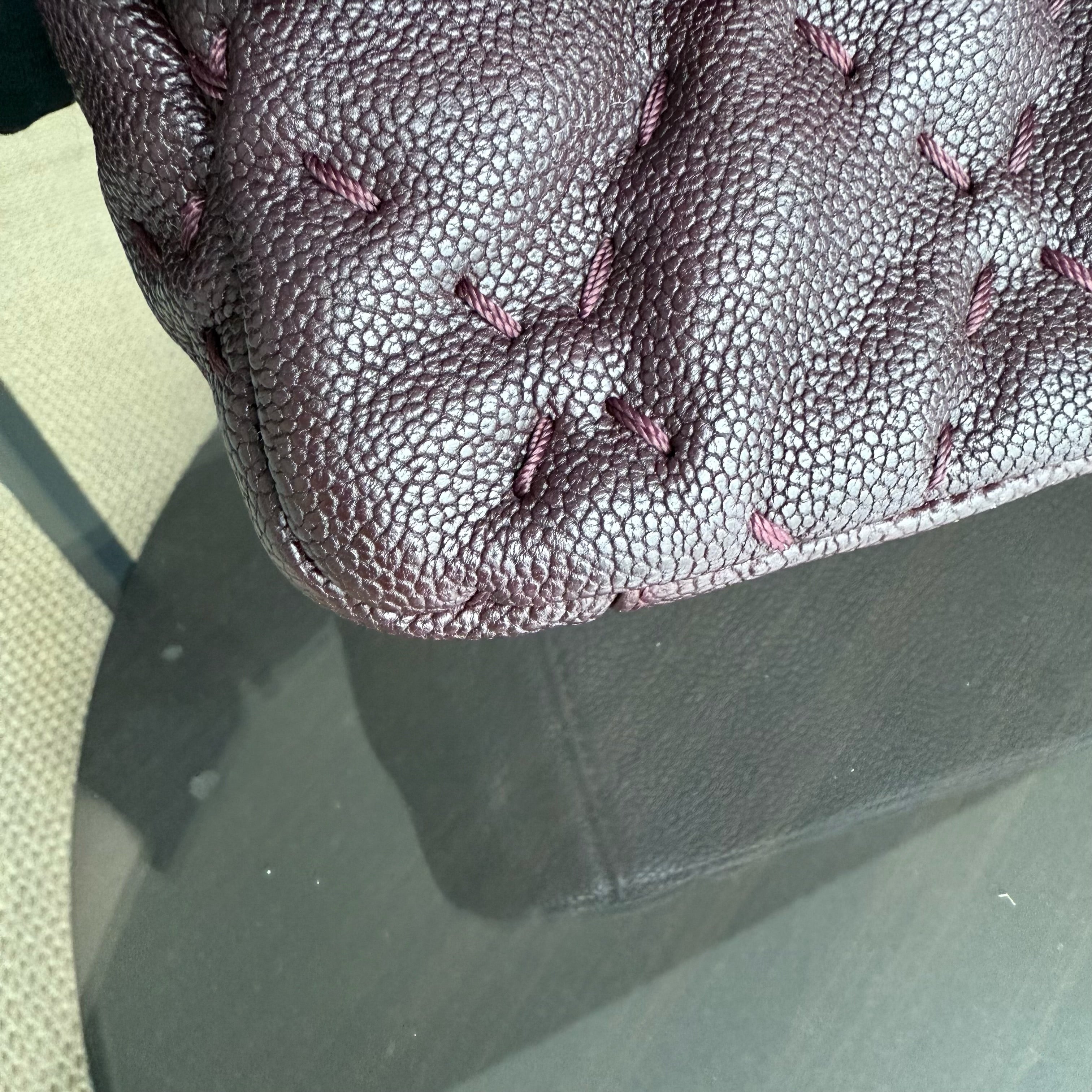 Chanel Seasonal Flap Wild Stitches - Caviar Quilted Grained Calfskin Dark Brown Gold Hardware Series 15