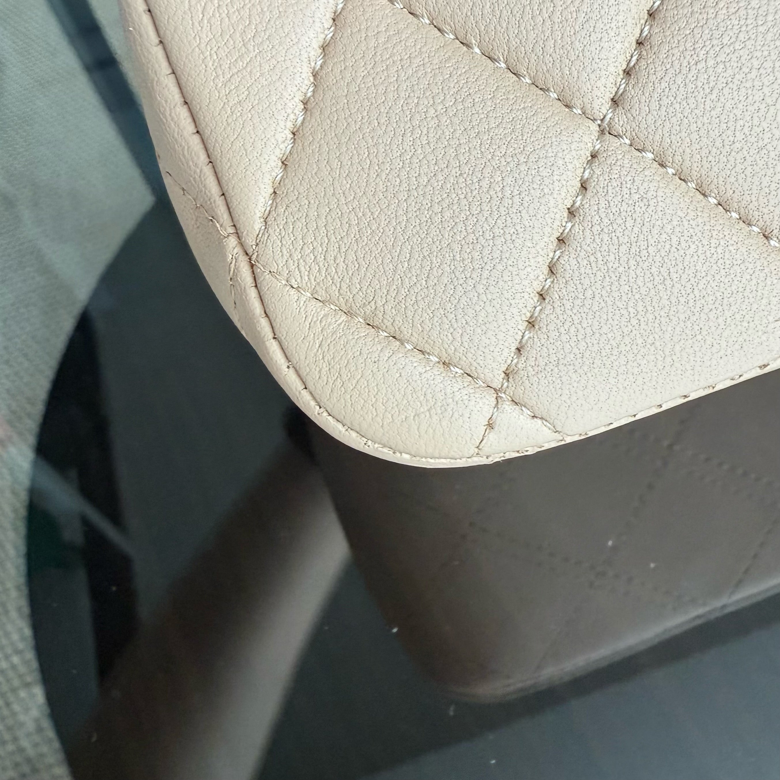 Chanel Classic Flap Medium - 25CM Quilted Lambskin Beige Gold Hardware Series 16