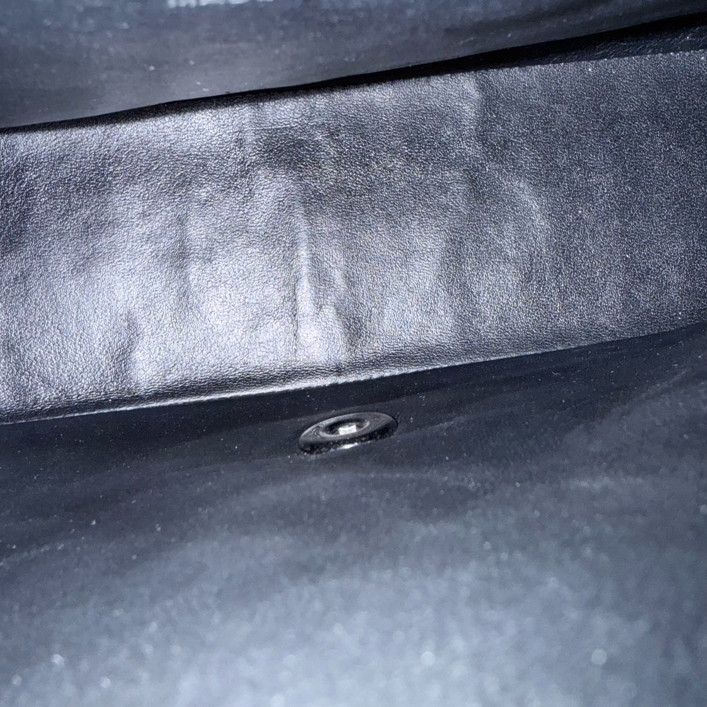 Chanel Caviar Jumbo Classic Flap Quilted Grained Calfskin Black Silver Hardware Series 13