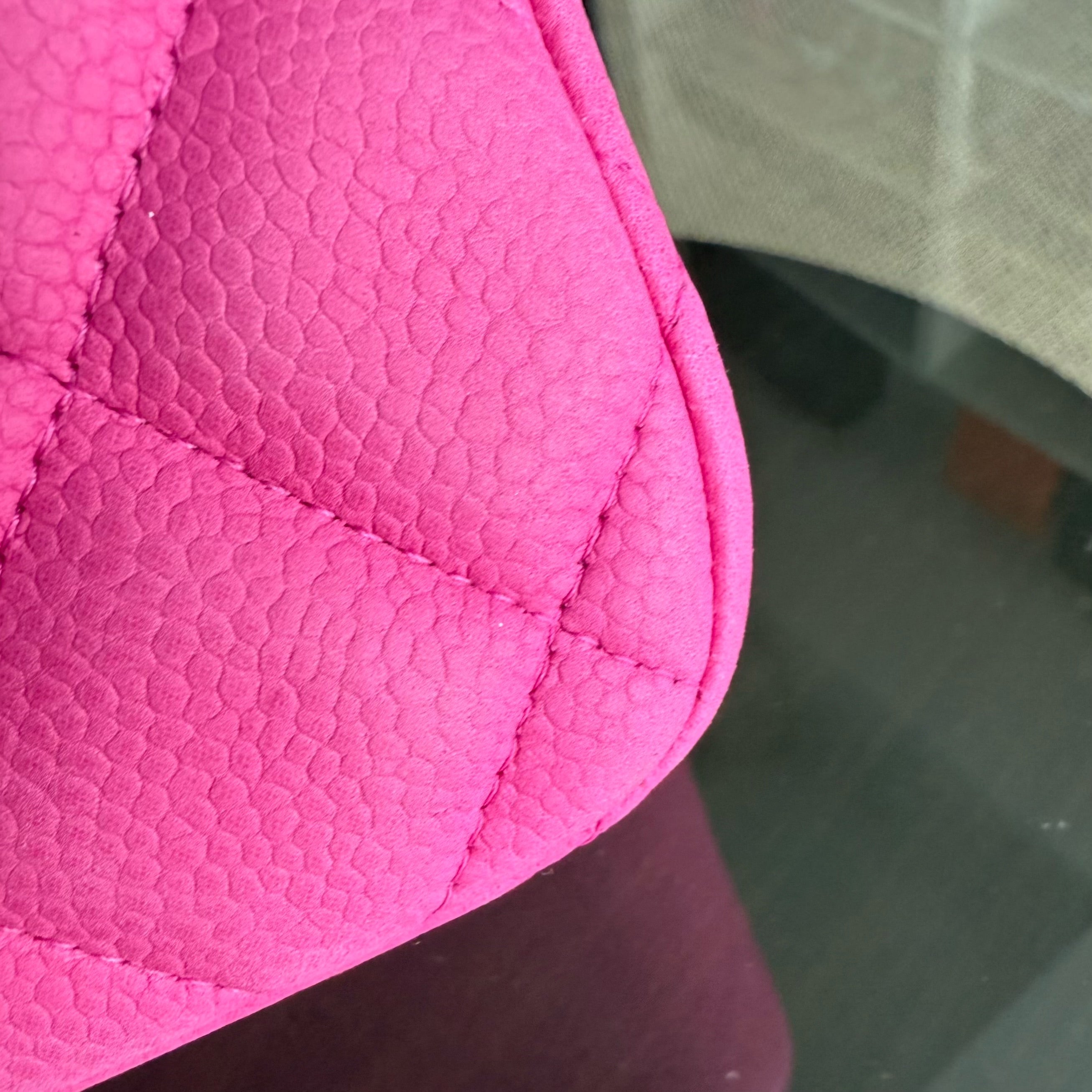 Chanel Classic Flap Jumbo - Caviar 30CM Double Flap Quilted Pink Grained Calfskin Silver Hardware Series 18