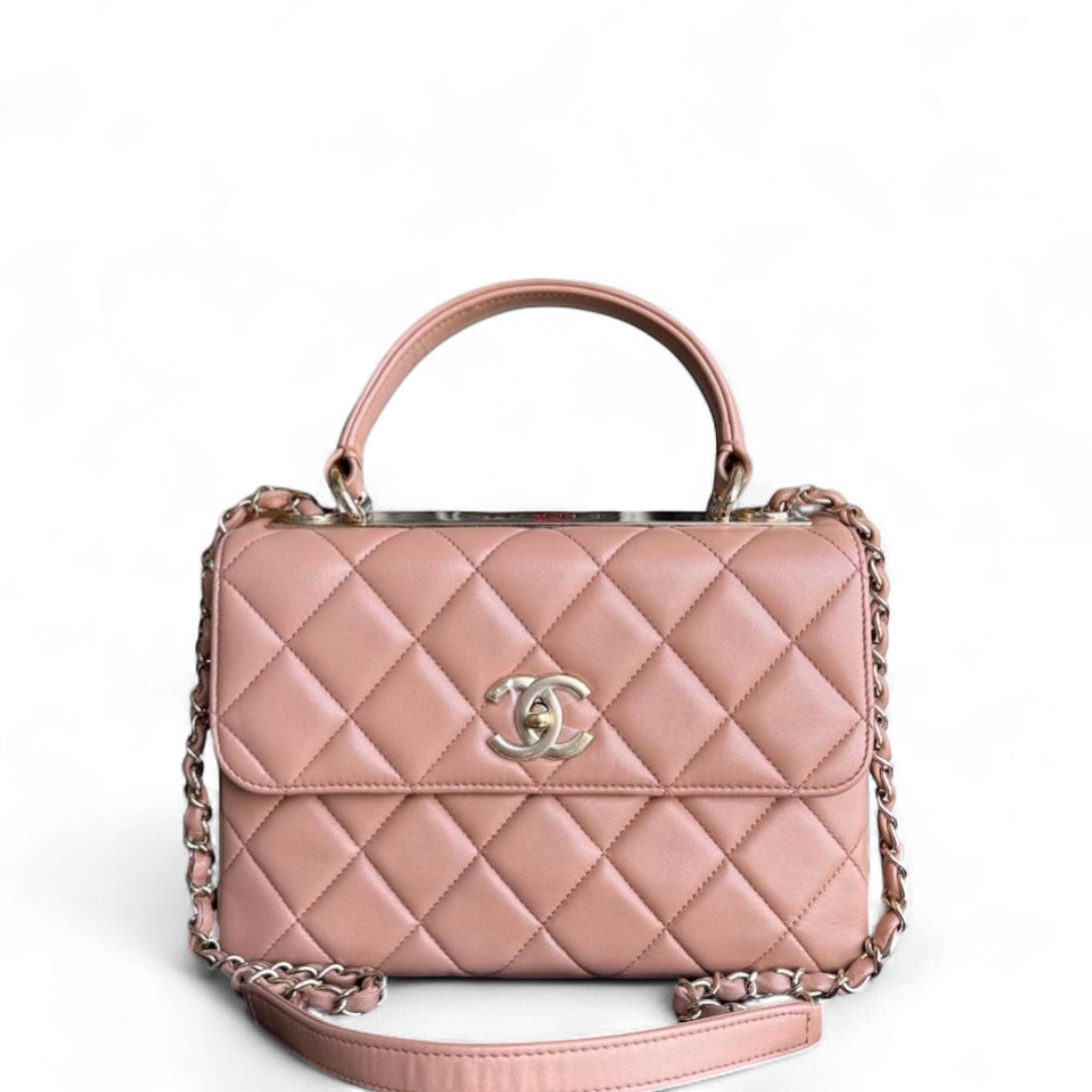 Chanel Trendy CC Small - Cannage Lambskin Blush Gold Hardware Series 23