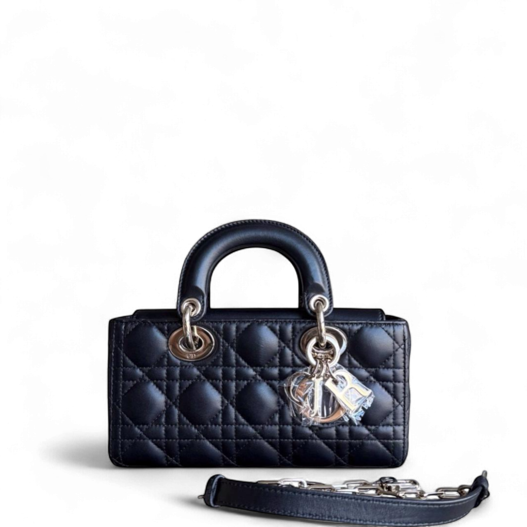 Dior Lady D-Joy Small - Cannage Lambskin Black Gold Hardware Single Strap
