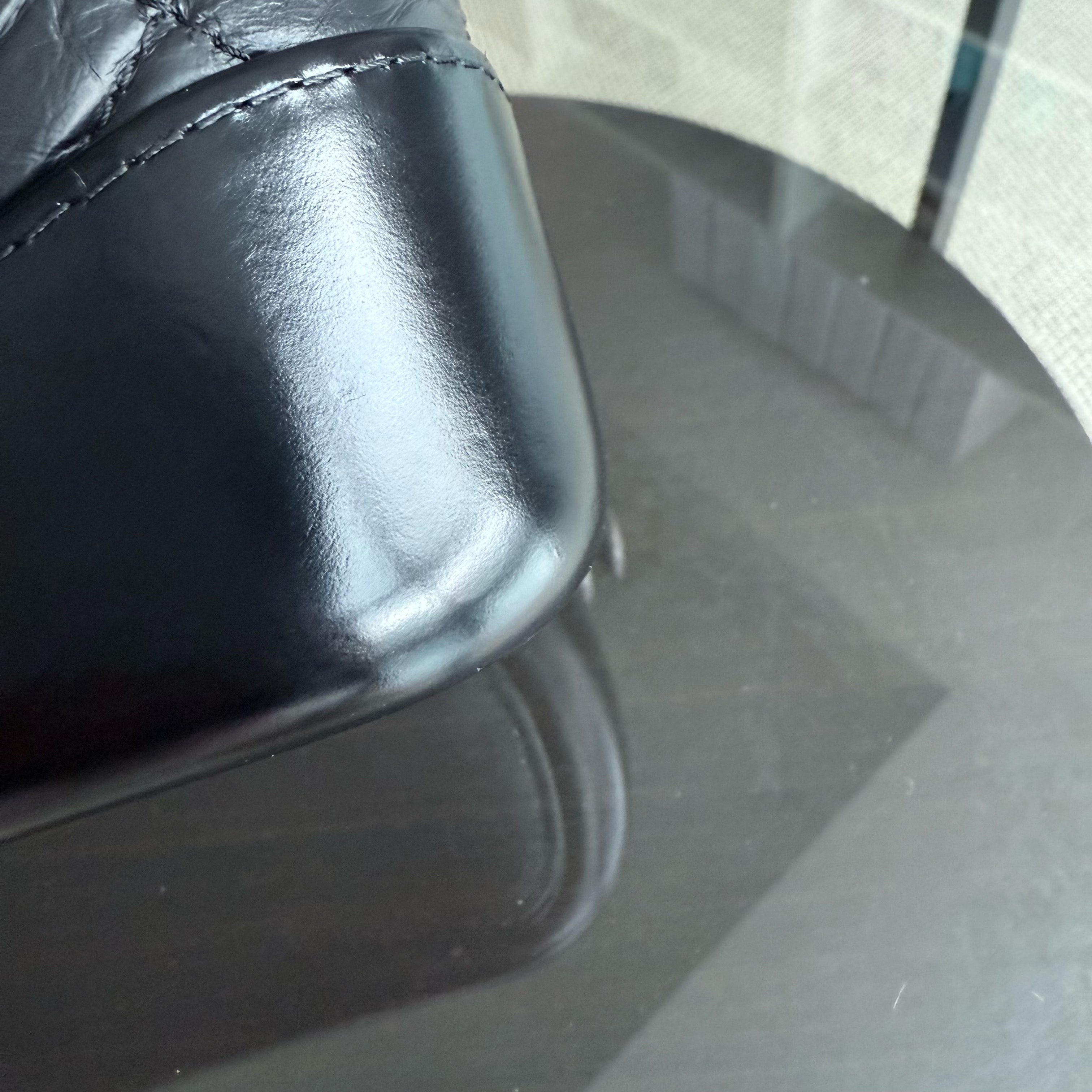 Chanel Gabrielle Small - Quilted Aged Calfskin Black Two-tone Gold Hardware