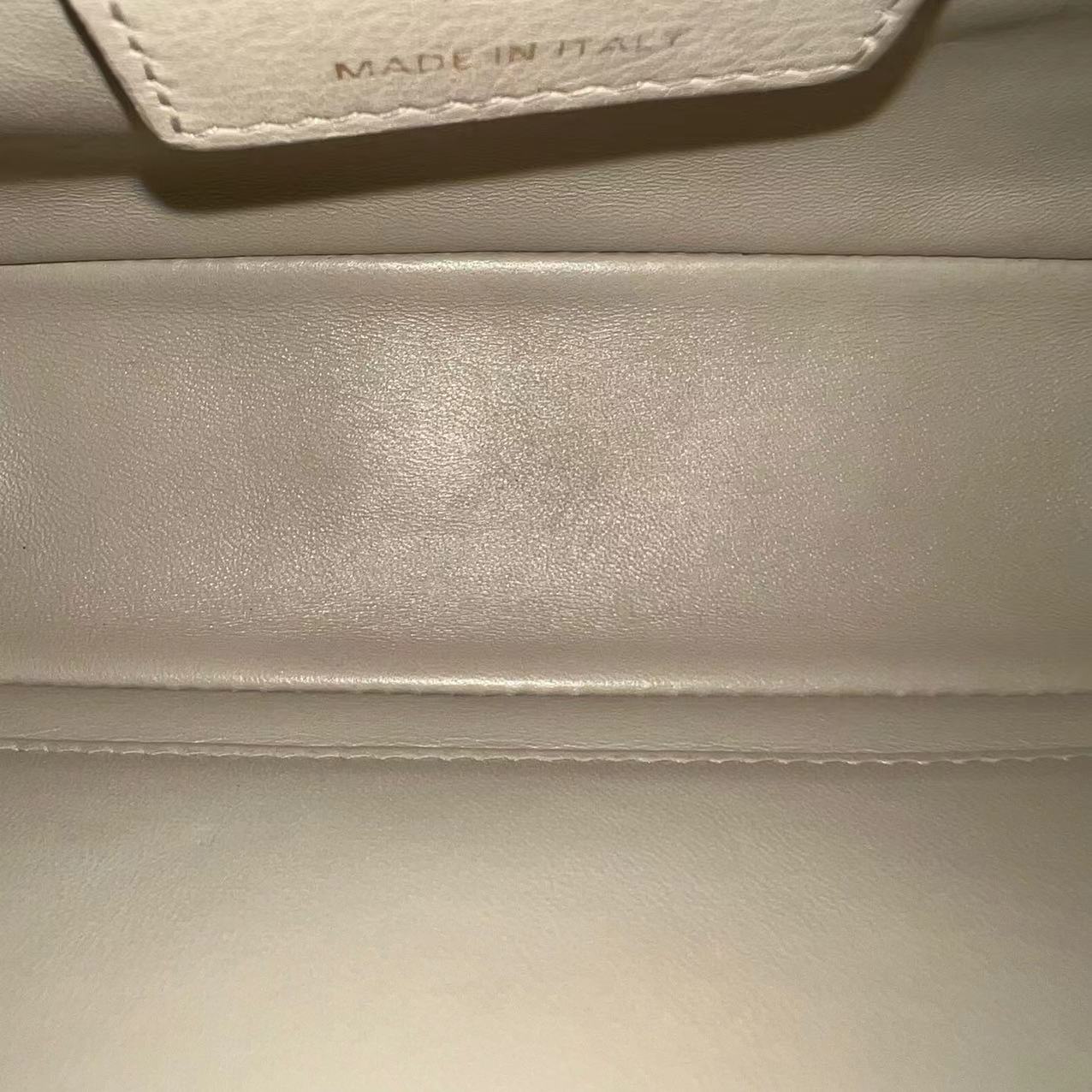 Dior Caro Small - Cannage Grained Calfskin Beige Golden Hardware