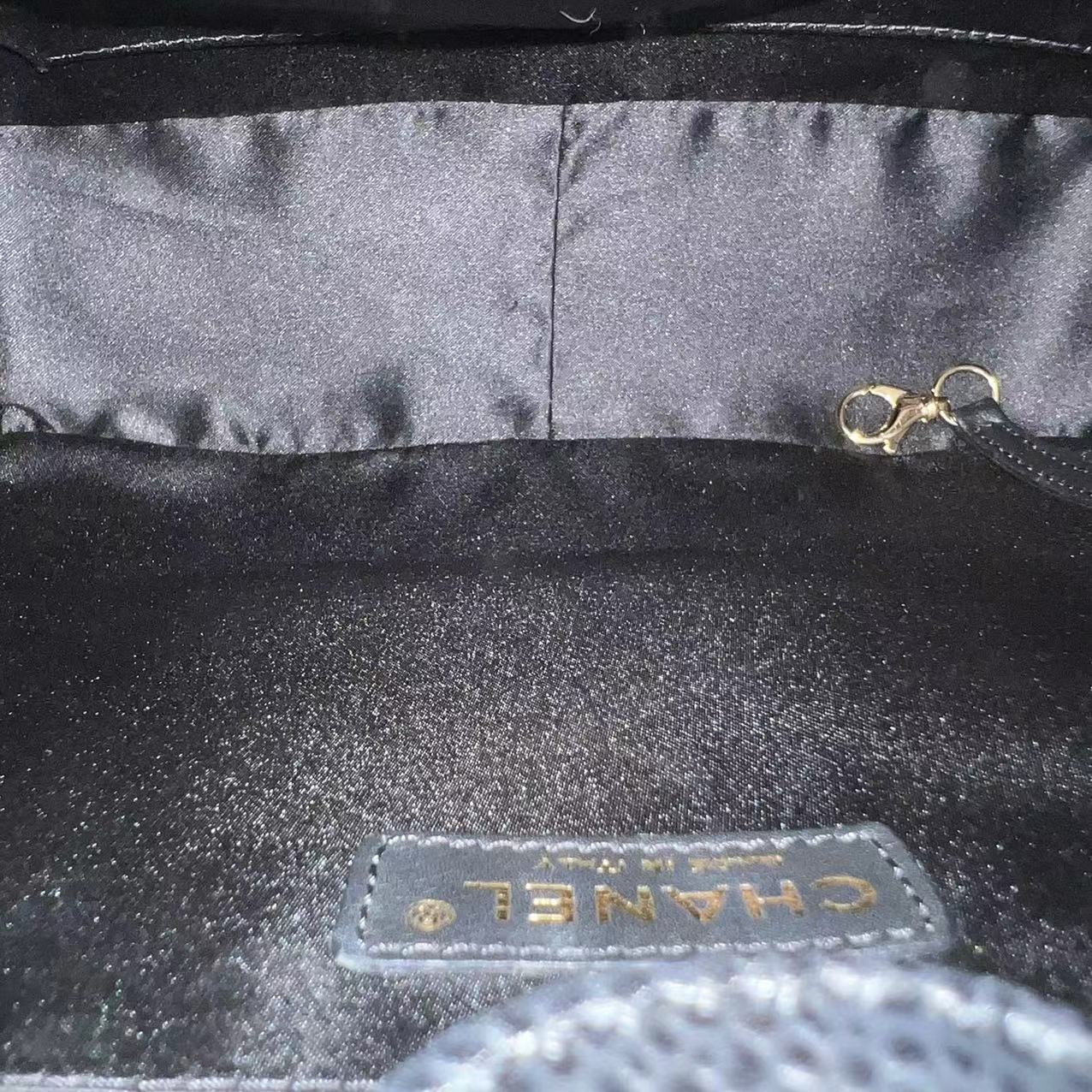 Chanel PST Petite Shopping Tote - Caviar Quilted Black Golden Hardware Series 14