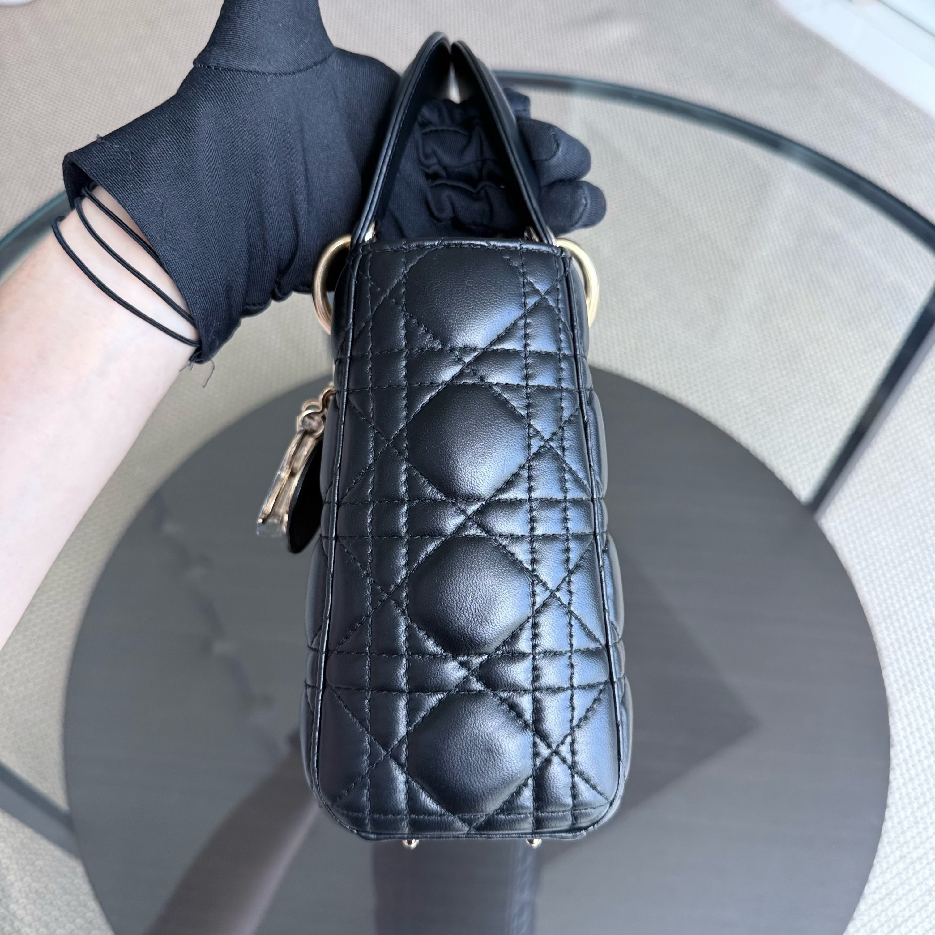 Dior Lady Small ABC - Cannage Lambskin MyABC Black Gold Hardware