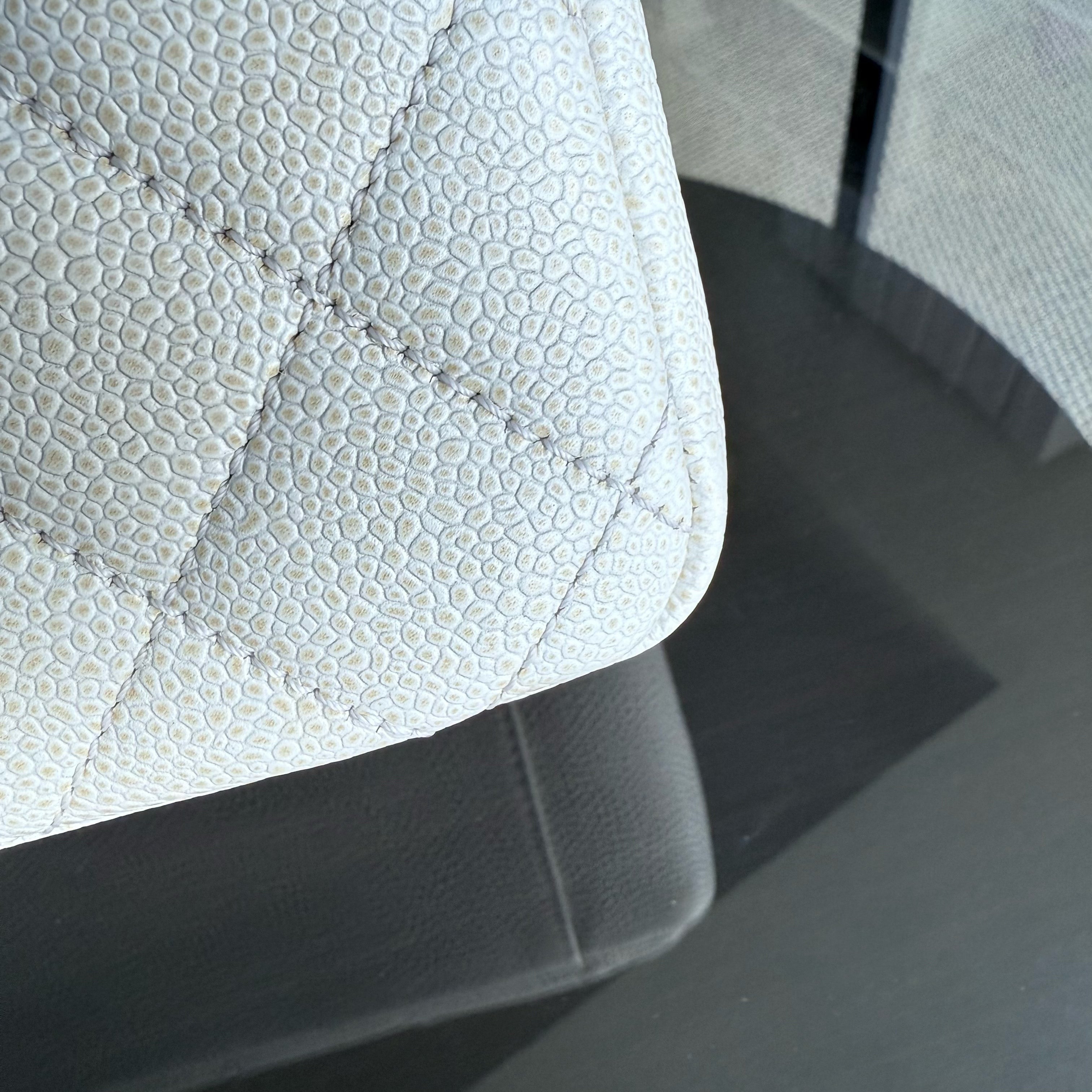 Chanel GST Grand Shopping Tote - Caviar Quilted White Silver Hardware Series 18