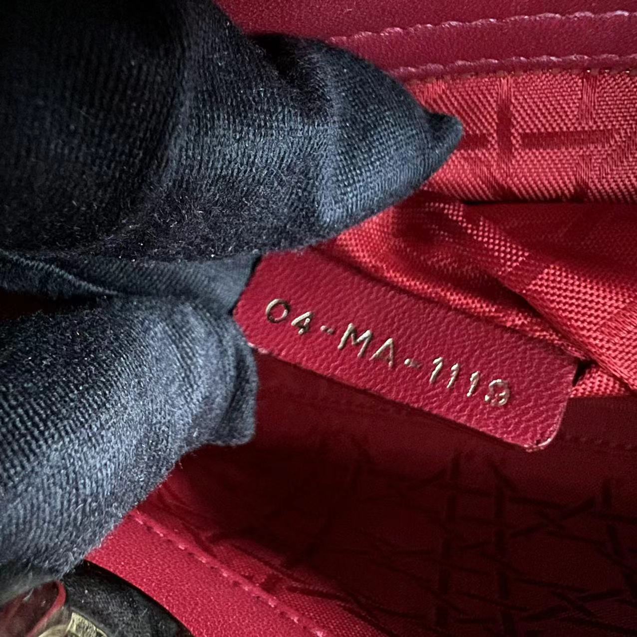 *2020, Chain strap* Dior Lady Mini Cannage Lambskin Burgundy Red Golden Hardware - Luxury Evermore