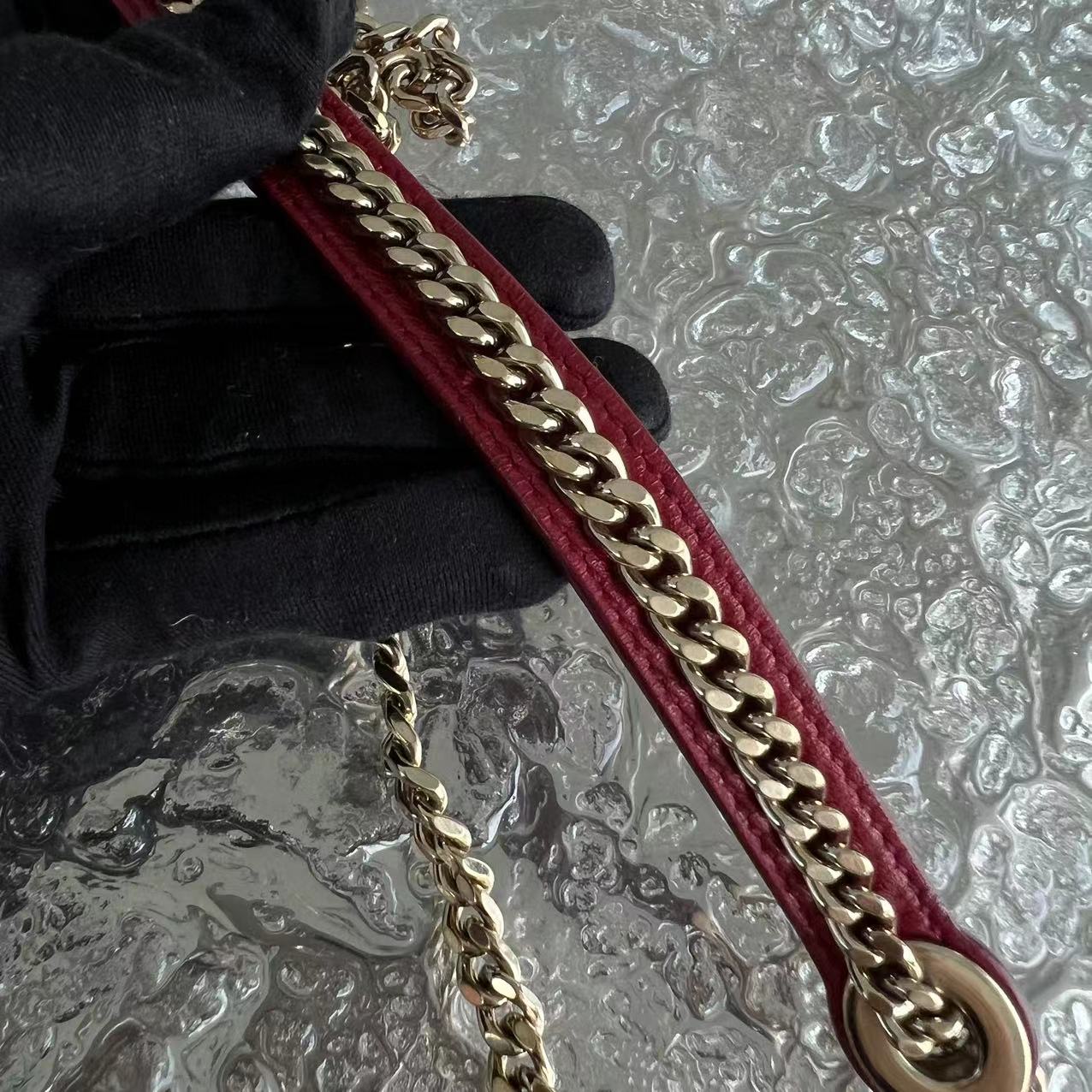 *2020, Chain strap* Dior Lady Mini Cannage Lambskin Burgundy Red Golden Hardware - Luxury Evermore